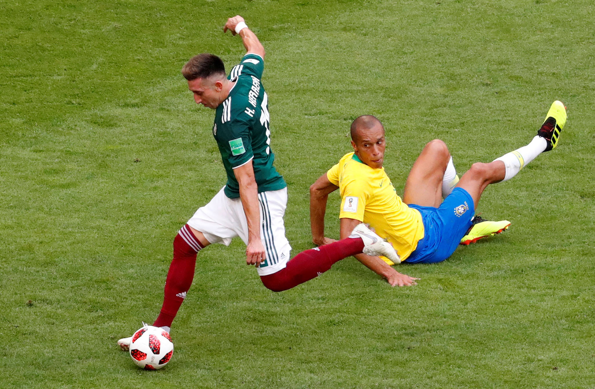 El sueño del Tri terminó en los octavos de final, cuando se midieron contra Brasil (Foto: David Gray/ Reuters)