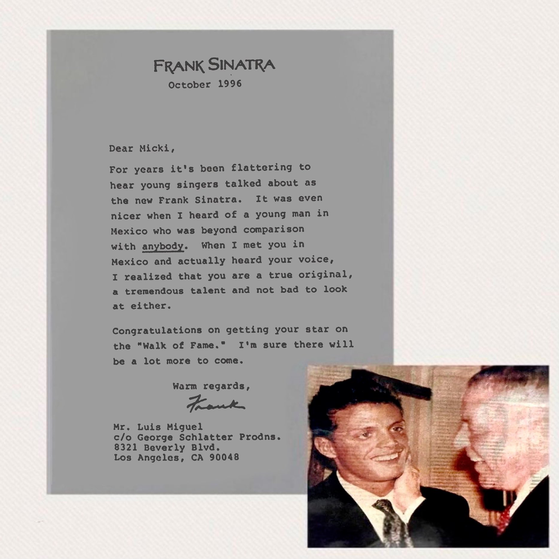 Esta es la carta que escribió Frank Sinatra (Twitter/@LMXLM)