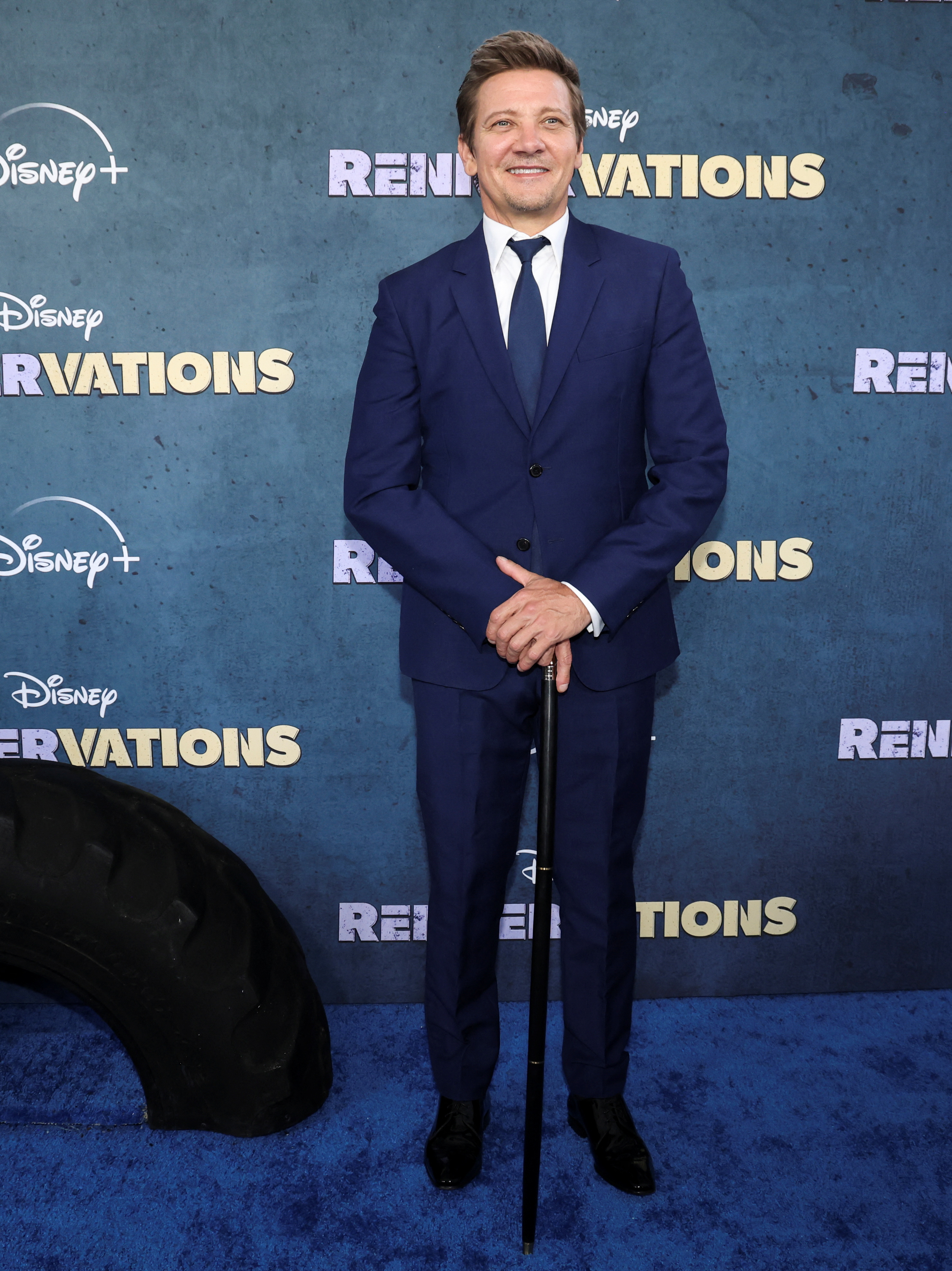 El co-anfitrión y productor ejecutivo Jeremy Renner asiste al estreno de la serie de televisión 'Rennervations' (REUTERS/Mario Anzuoni)