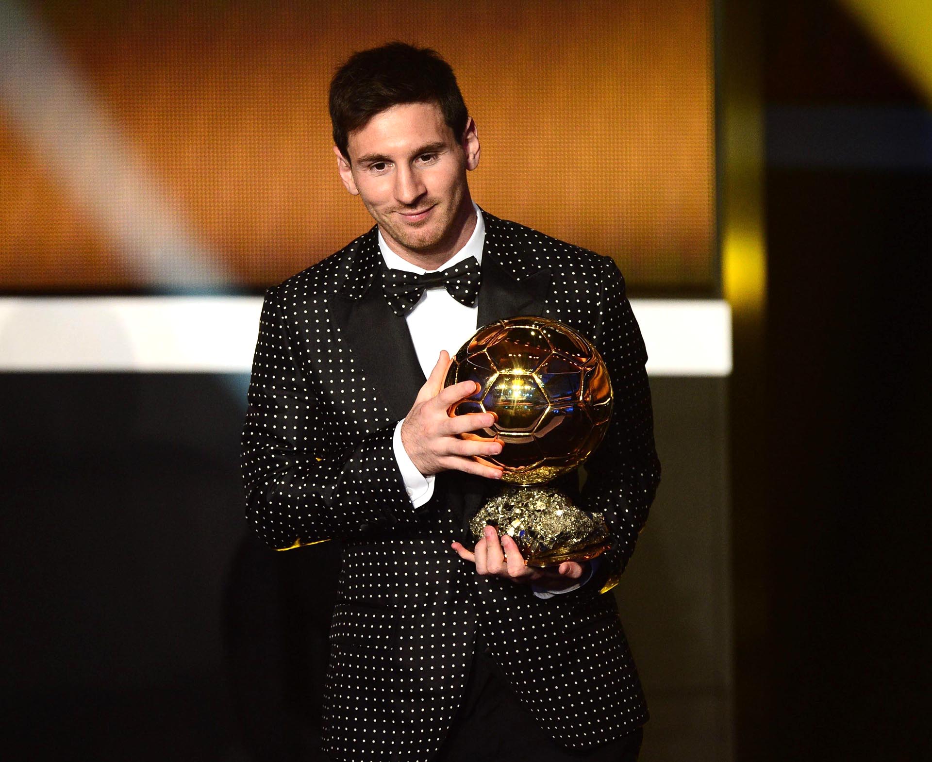 Enero del 2013, otro de los años en los que recibió el Balón de Oro