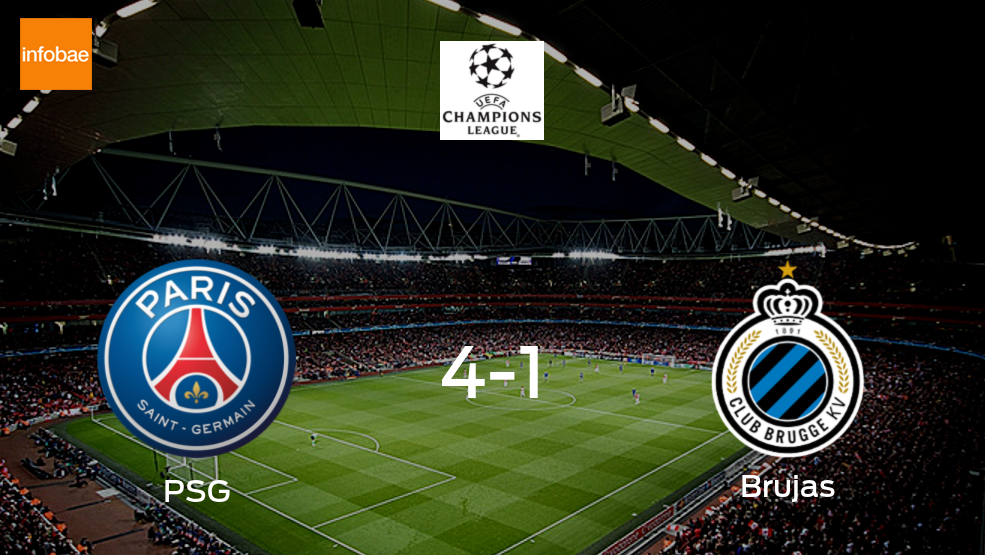 París S. Germain consigue los tres puntos en casa tras pasar por encima de Club  Brujas (4-1) - Infobae