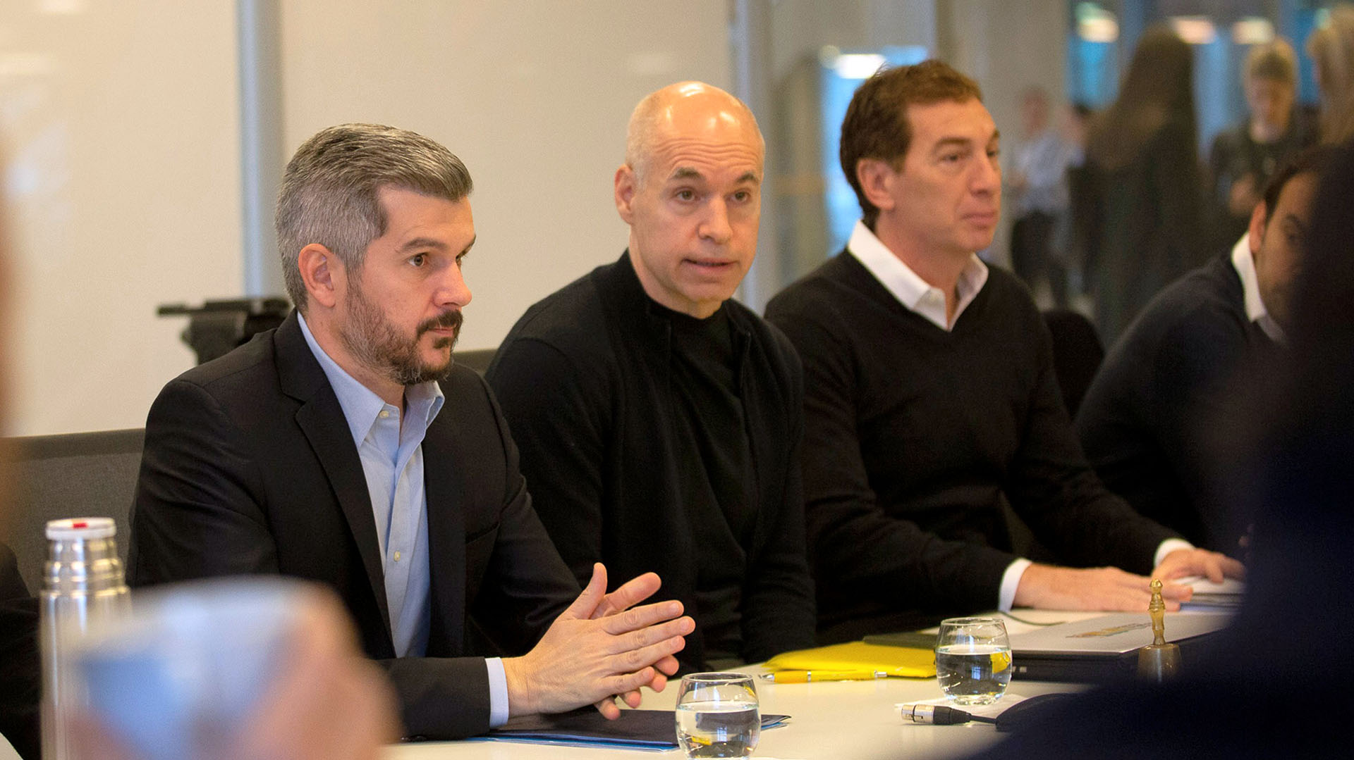 Marcos Peña y Horacio Rodríguez Larreta en una reunión del gabinete porteño en 2019 (Prensa GCBA)