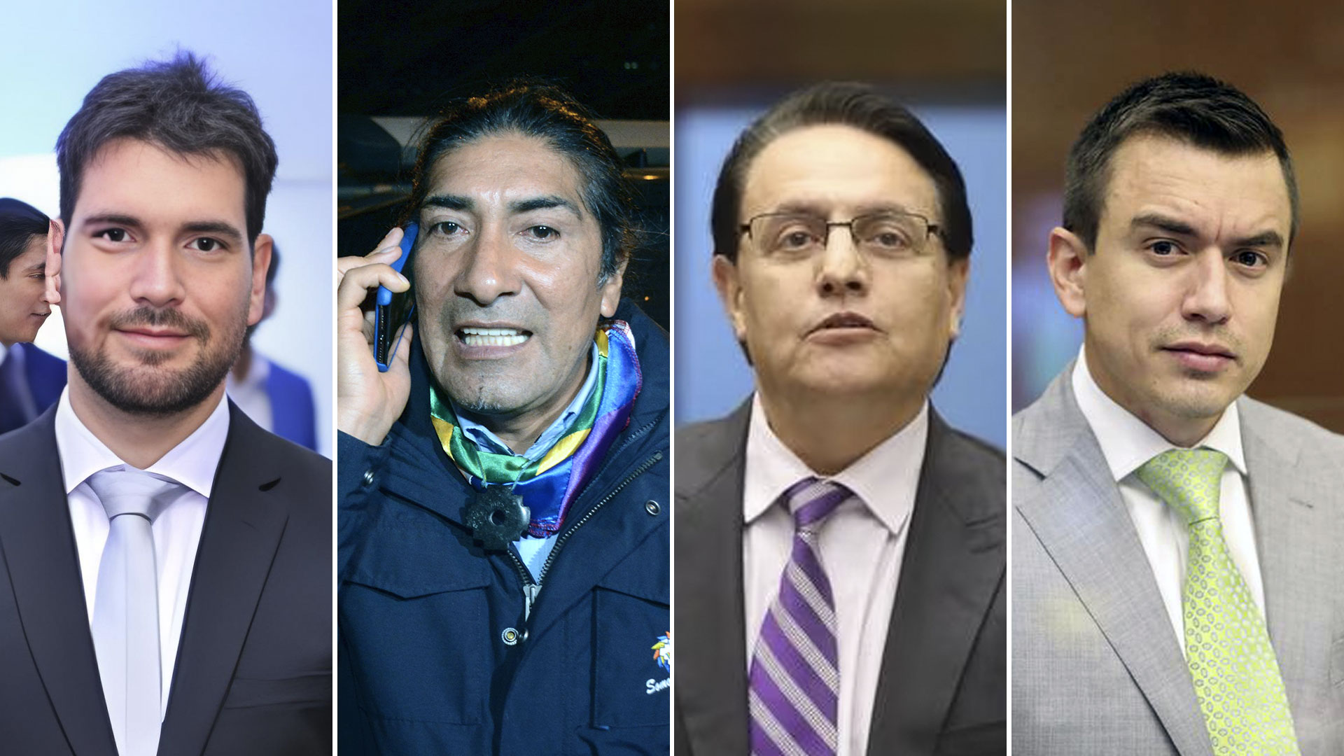 Elecciones en Ecuador: tras los anuncios de Guillermo Lasso y Leónidas Iza, quiénes son los cuatro precandidatos que resisten