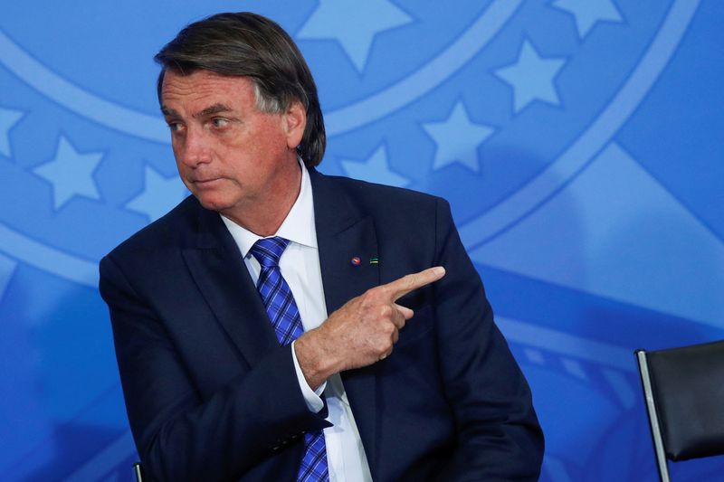 Bolsonaro durante una ceremonia en el Palacio de Planalto en Brasilia (REUTERS/Adriano Machado)