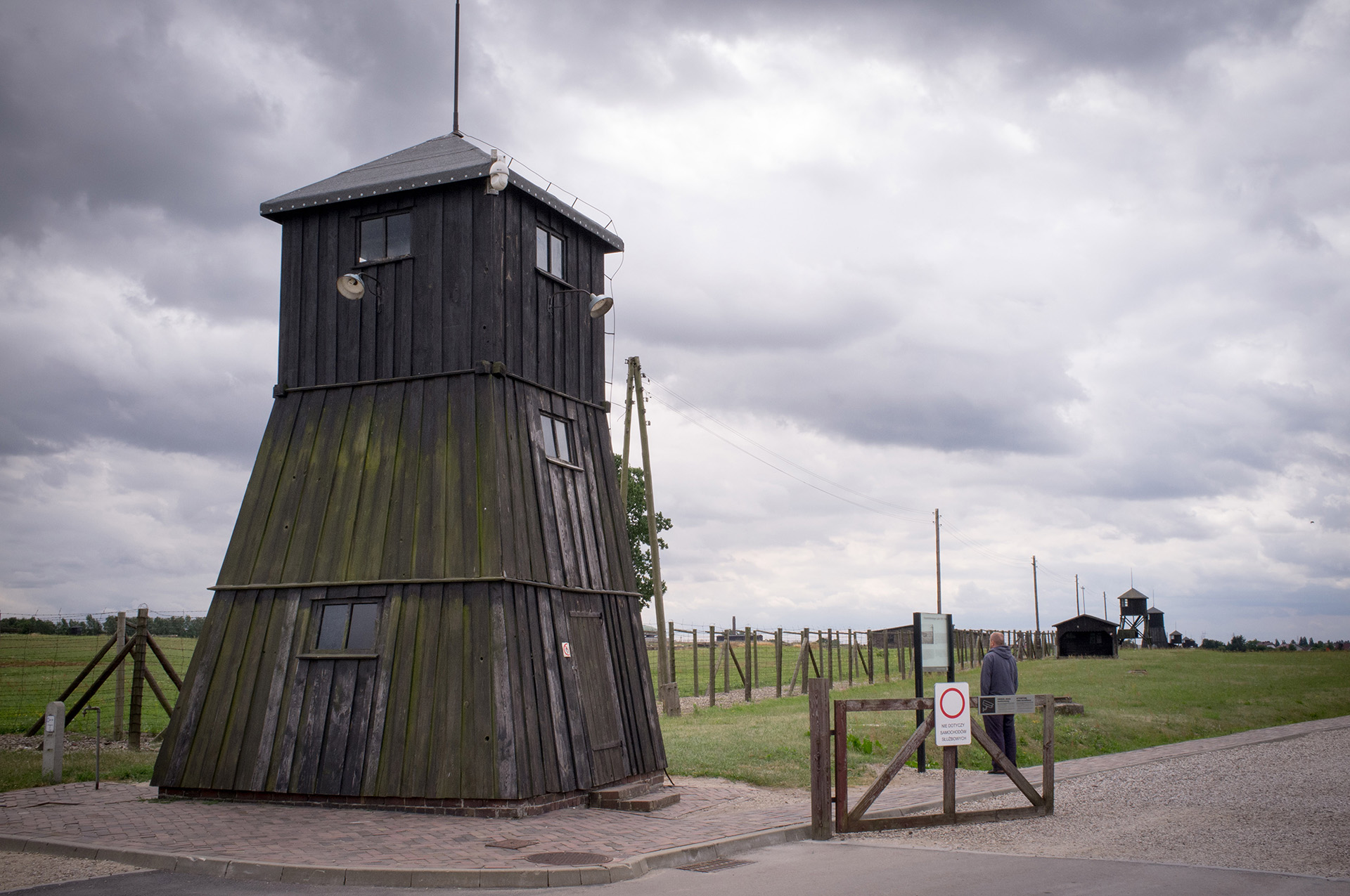 Una torre de guardia en el campo de concentración de Majdanek, en Lublin (Photo by Chuck Fishman/Getty Images)