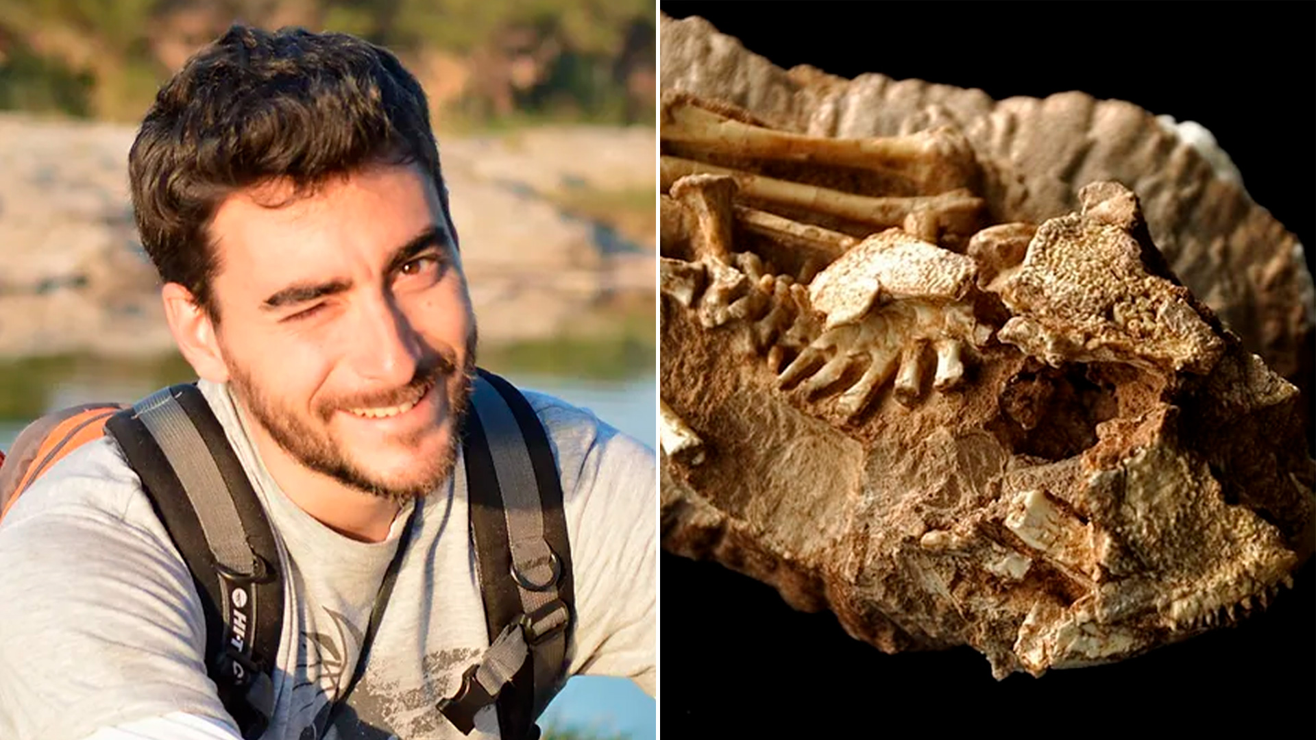Raúl Orencio Gómez, uno de los paleontólogos que descubrió los restos del escuerzo