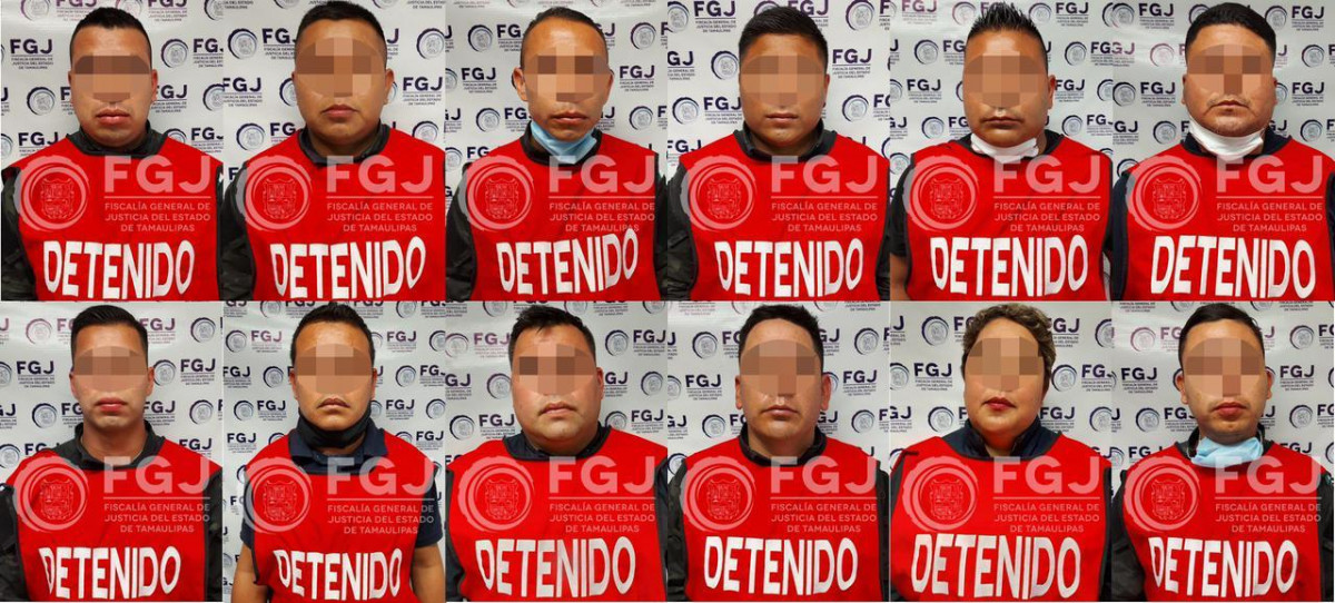 Los 12 policías del GOPES están procesados como presuntos responsables de los cuerpos calcinados en Camargo (Foto: Fiscalía General de Justicia de Sonora)