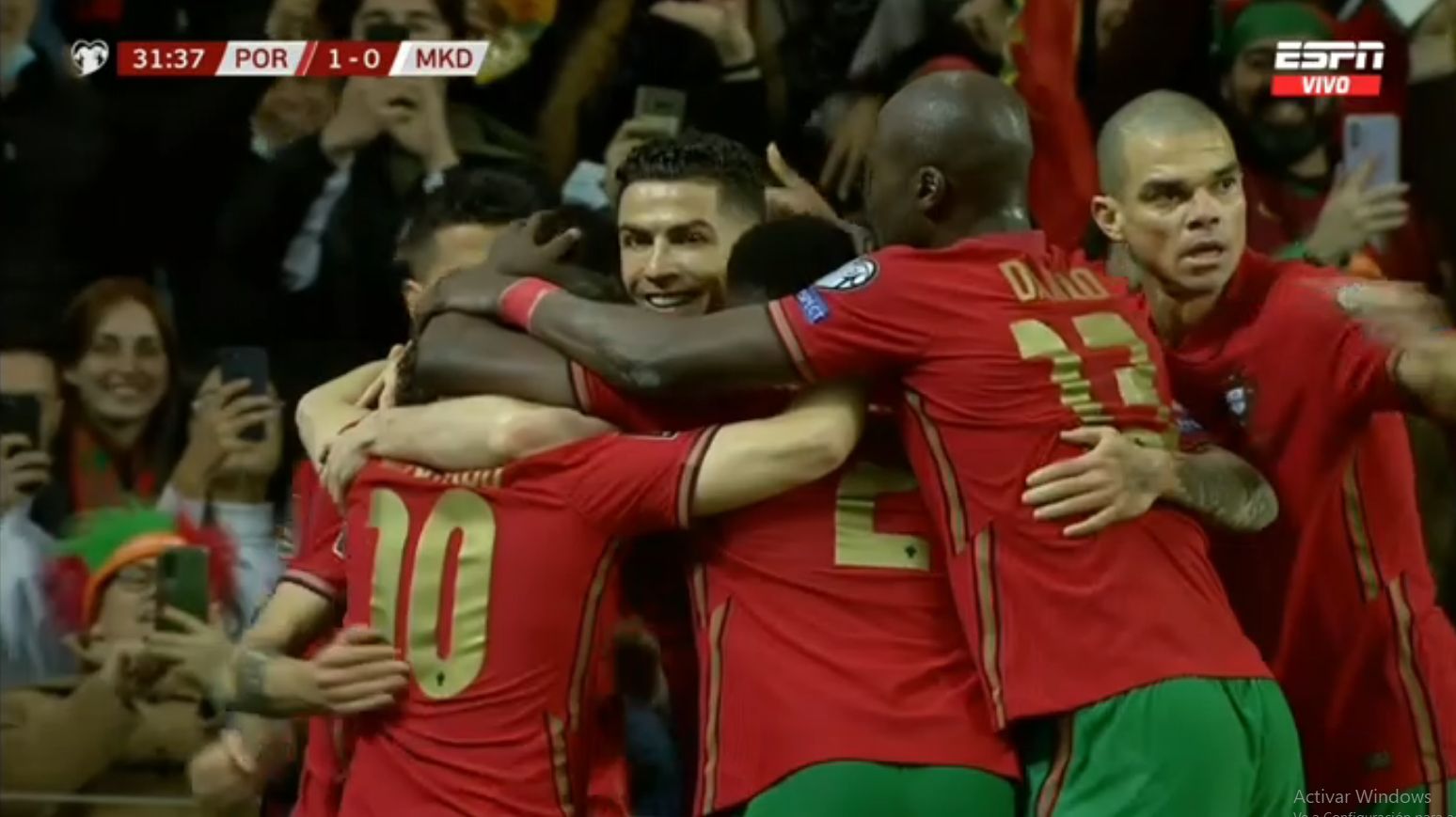 ¿Quién hizo los goles de Portugal vs Macedonia