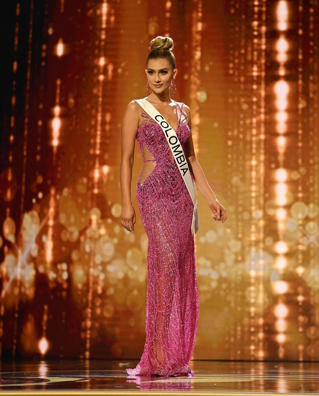 La historia detrás del vestido de gala que María Fernanda Aristizábal lució  en la preliminar de Miss Universo - Infobae