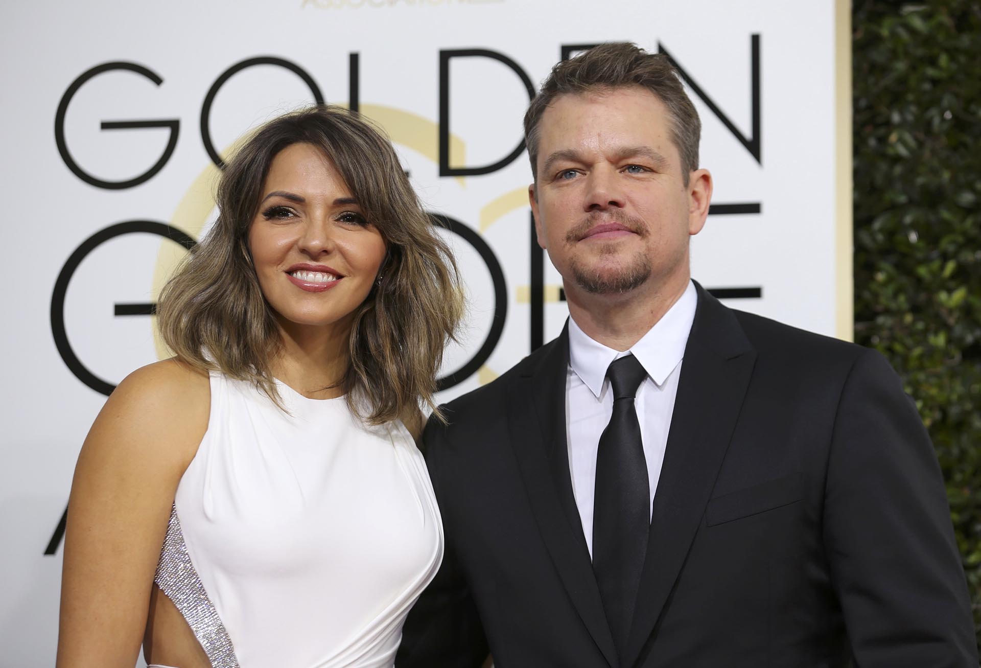 Matt Damon y su esposa Luciana Barroso (Reuters)