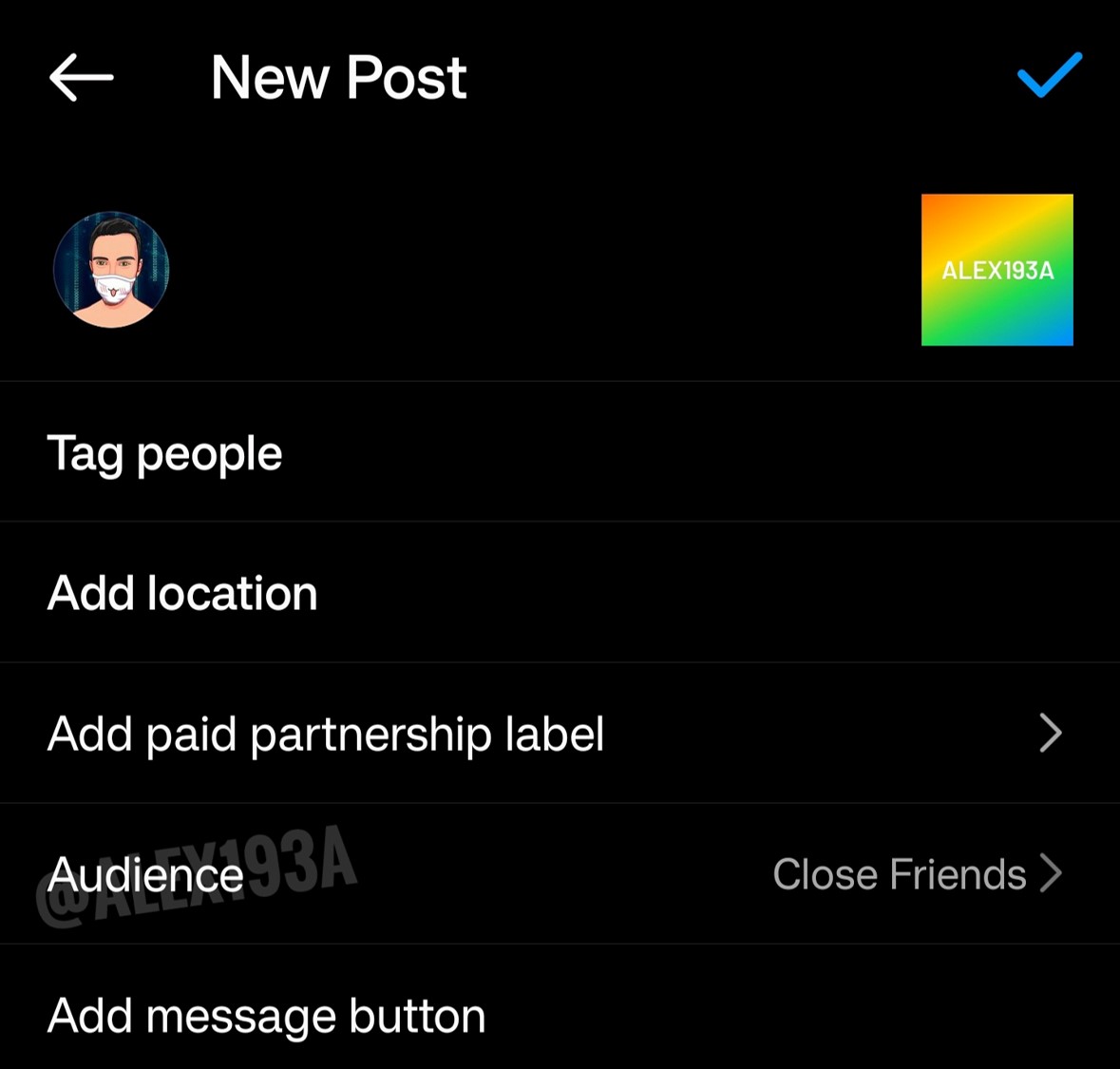 Instagram estaría probando la función "Mejores amigos" para compartir contenido en un perfil. (Twitter/@alex193a)