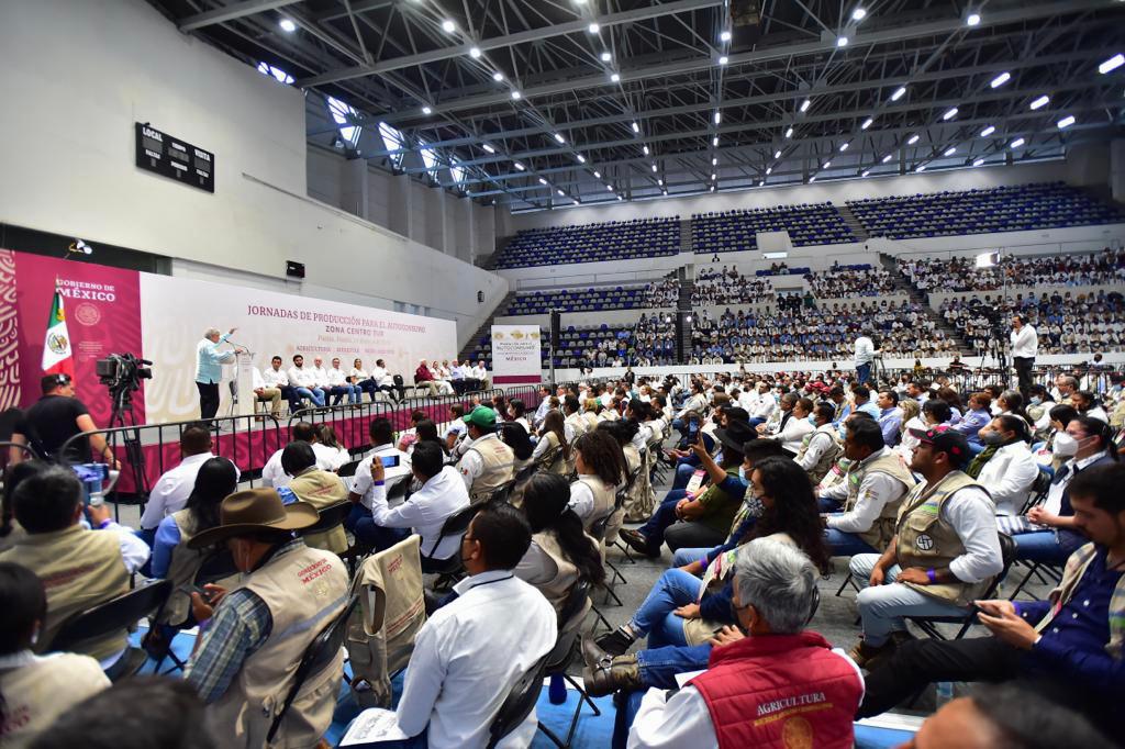 AMLO arribó a su campaña de producción interna por segundo día consecutivo (Foto: Presidencia de México)