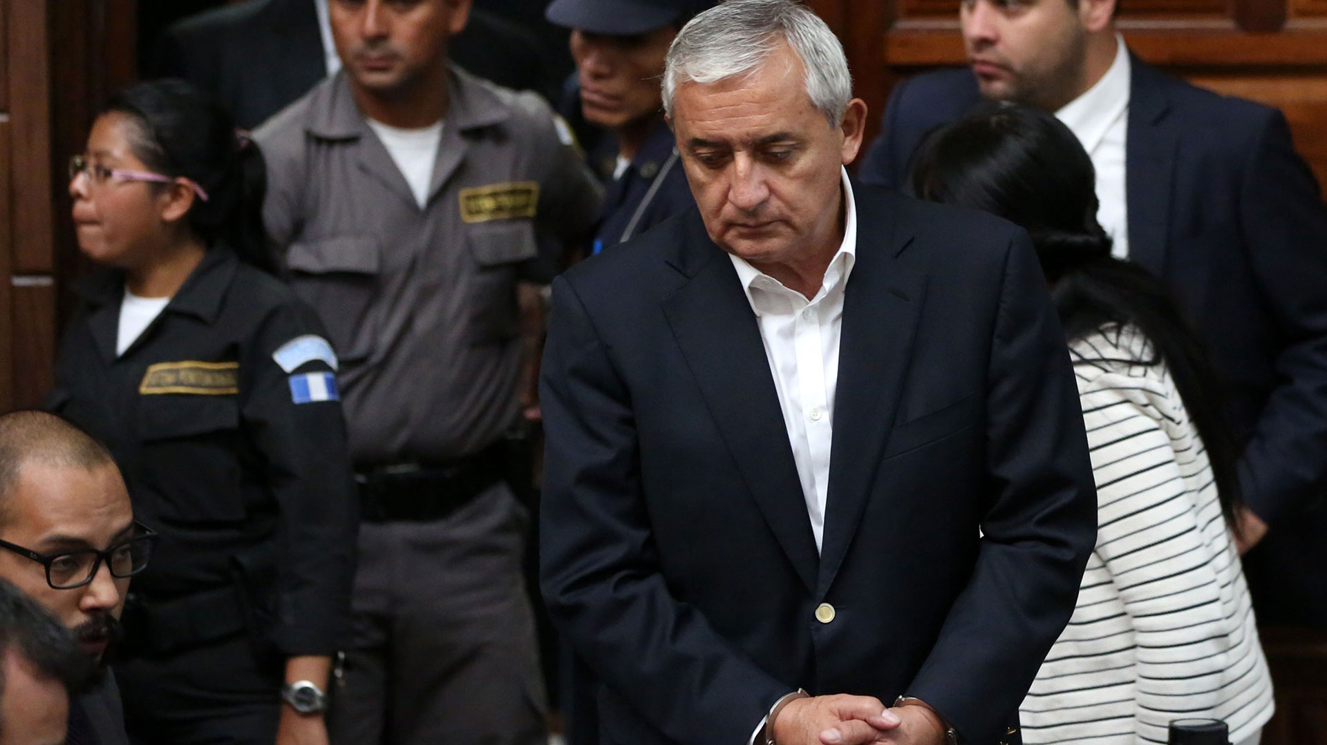 Pérez Molina sostuvo que es inocente y aseguró que probará que se trata de un caso que le han fabricado. (EFE)