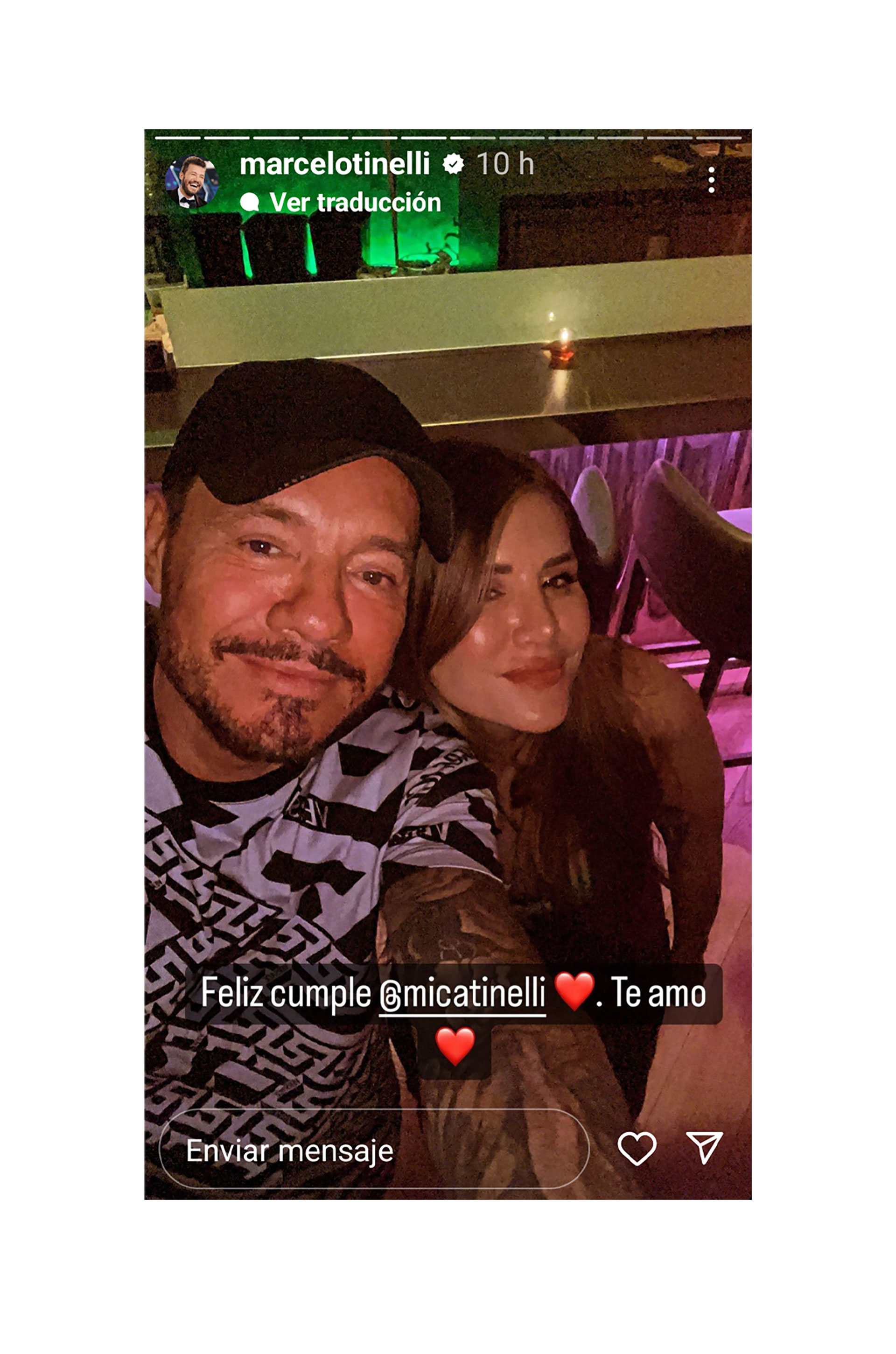Marcelo Tinelli junto a su hija Mica, la cumpleañera (Instagram)