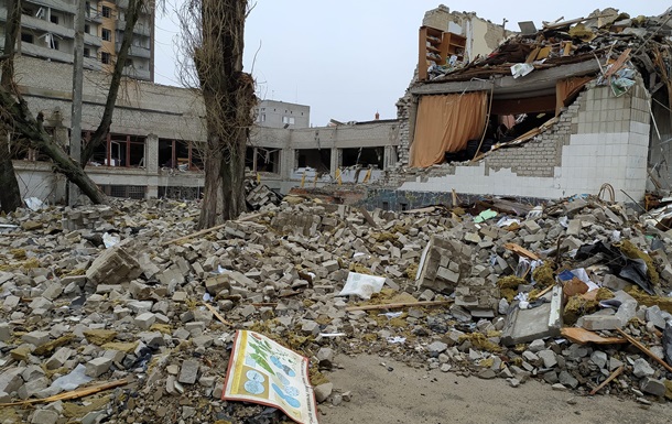 Una de las sesenta librerías destruidas por la invasión rusa en Ucrania