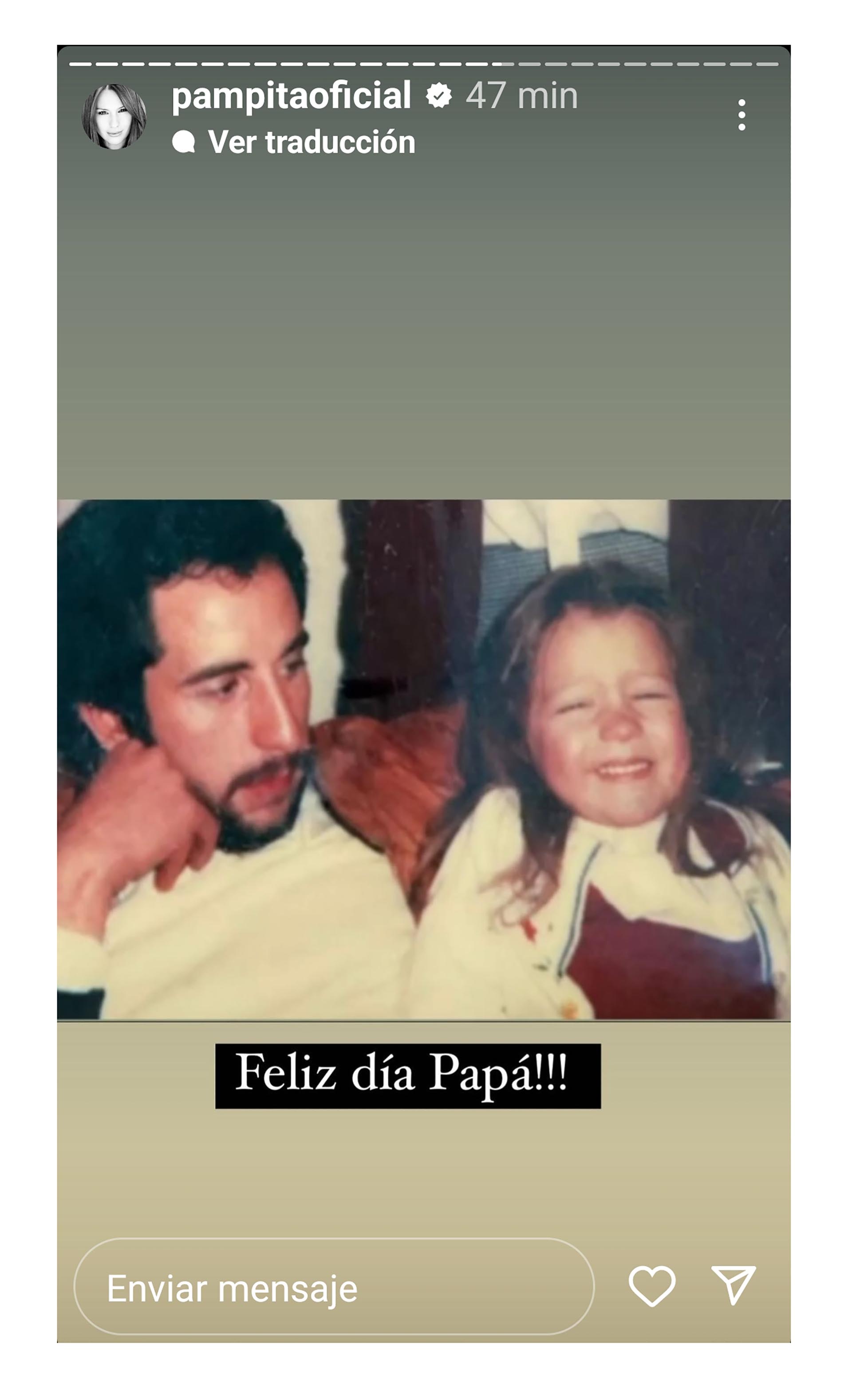 Pampita remembered her dad