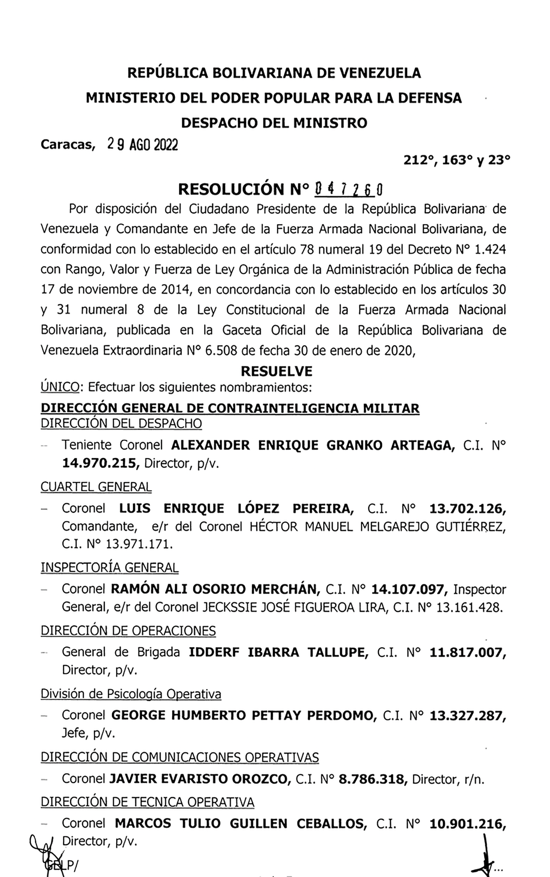 SE renovó casi toda la estructura de comandantes en la DGCIM