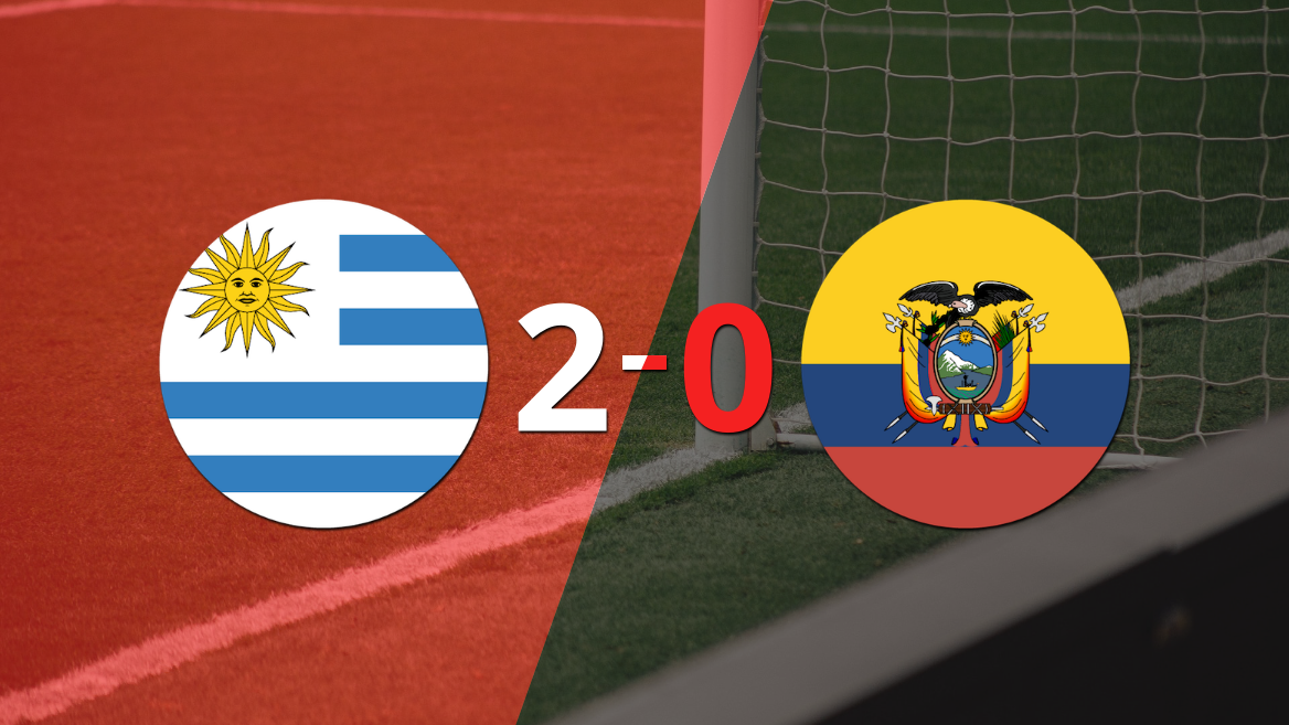 En su casa, Uruguay derrotó por 2-0 a Ecuador