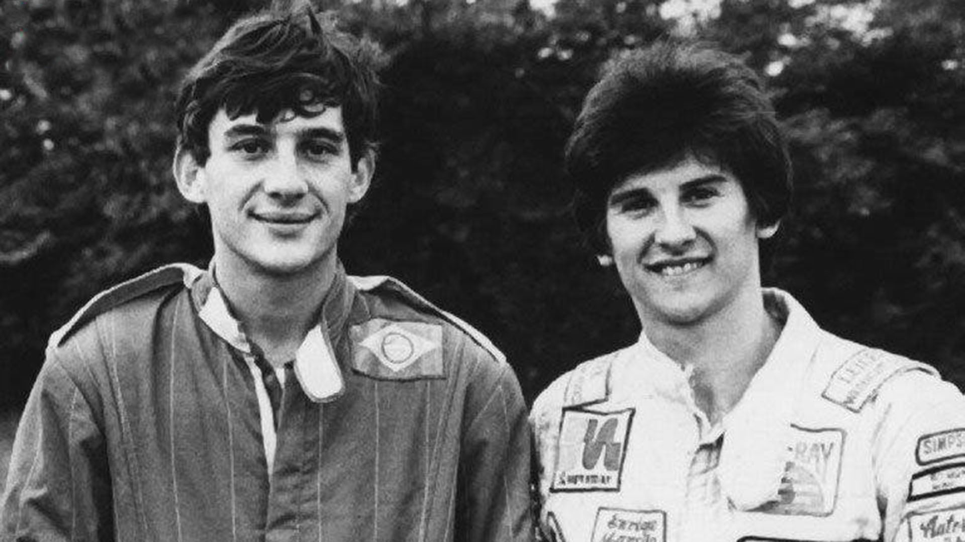 Enrique Mansilla junto a la leyenda brasileña Ayrton Senna