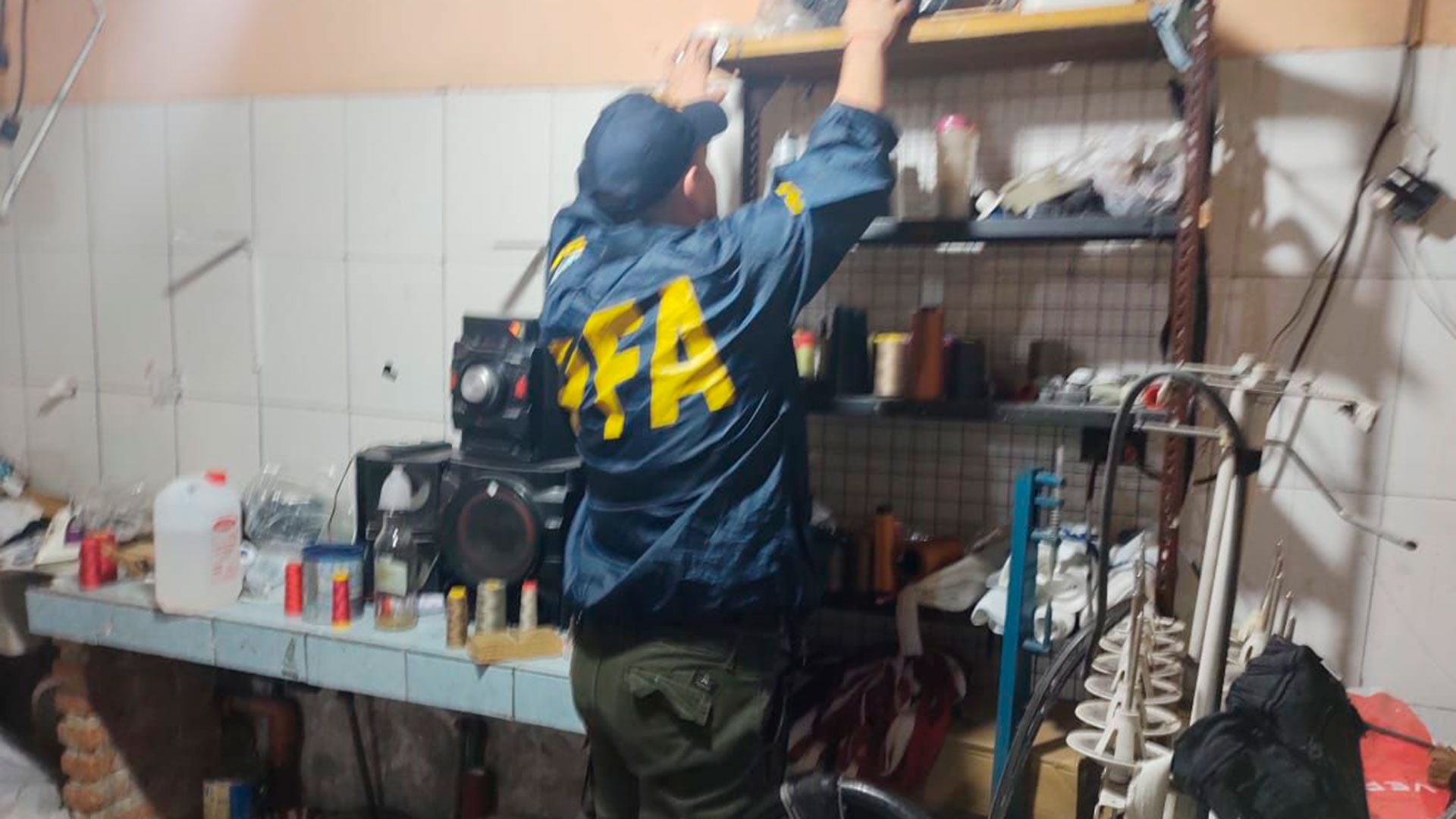 La PFA en el operativo.