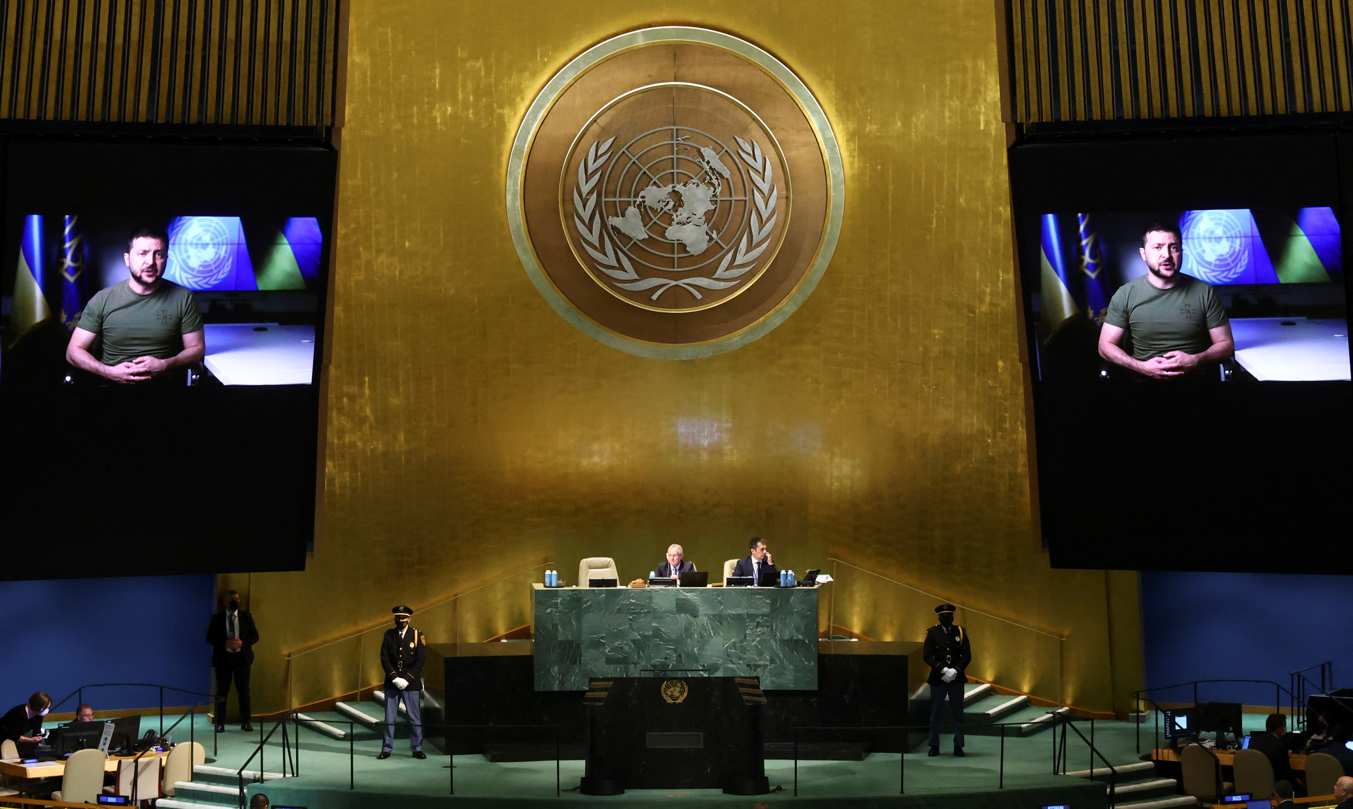Zelensky habló ante la ONU (REUTERS/Mike Segar)