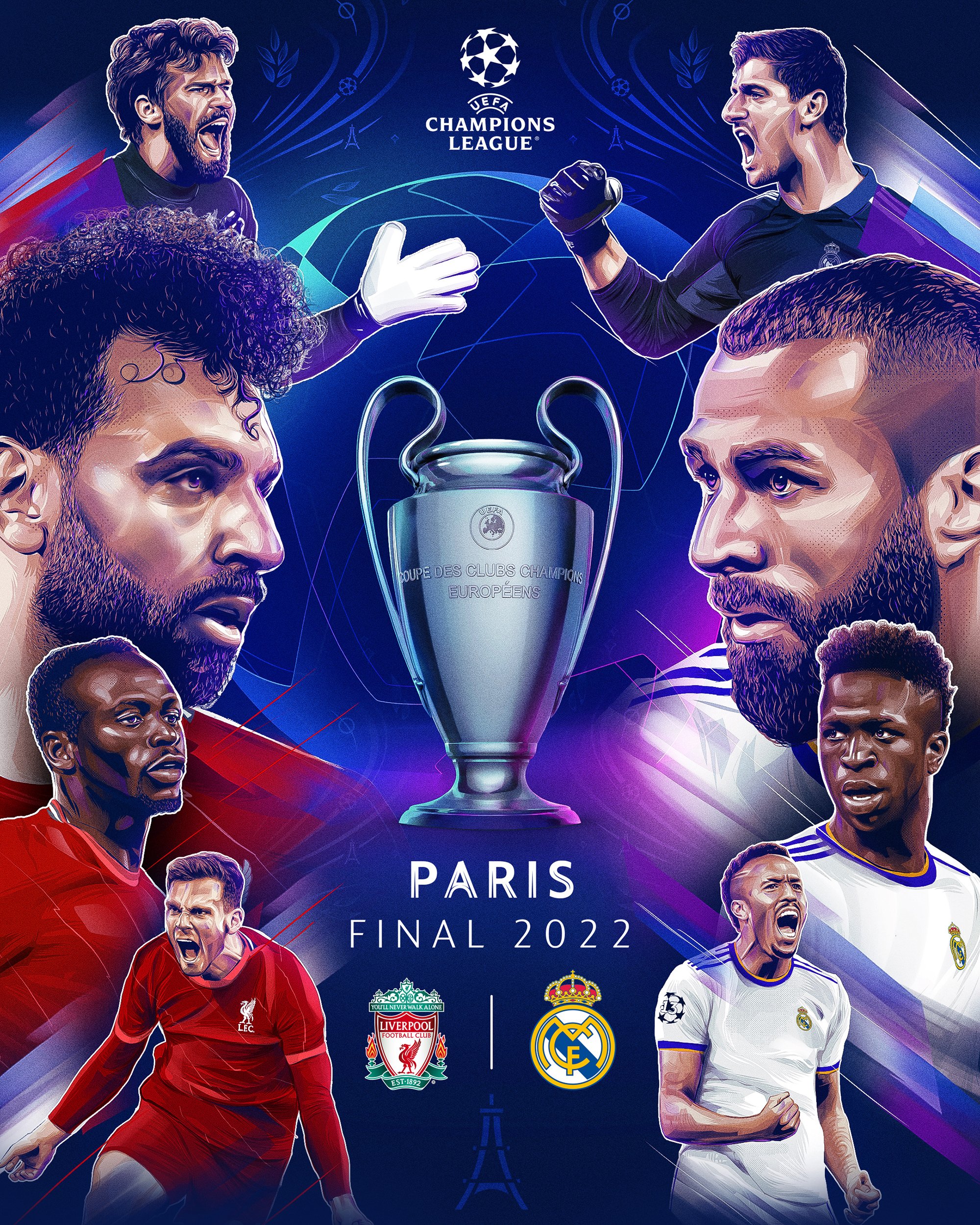Banner de la final de Champions League 2022.