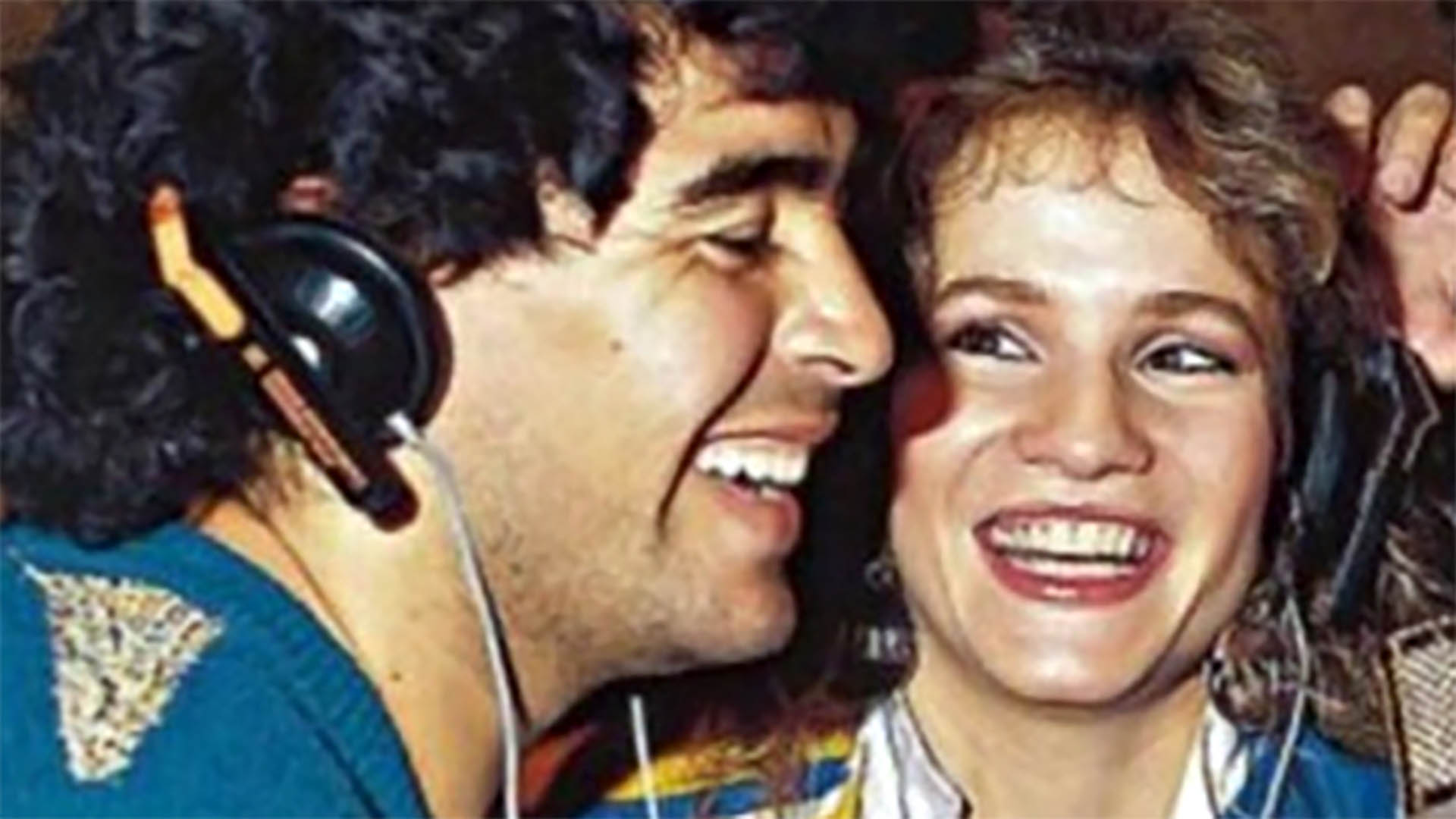 Lucia Galán y Diego Maradona 