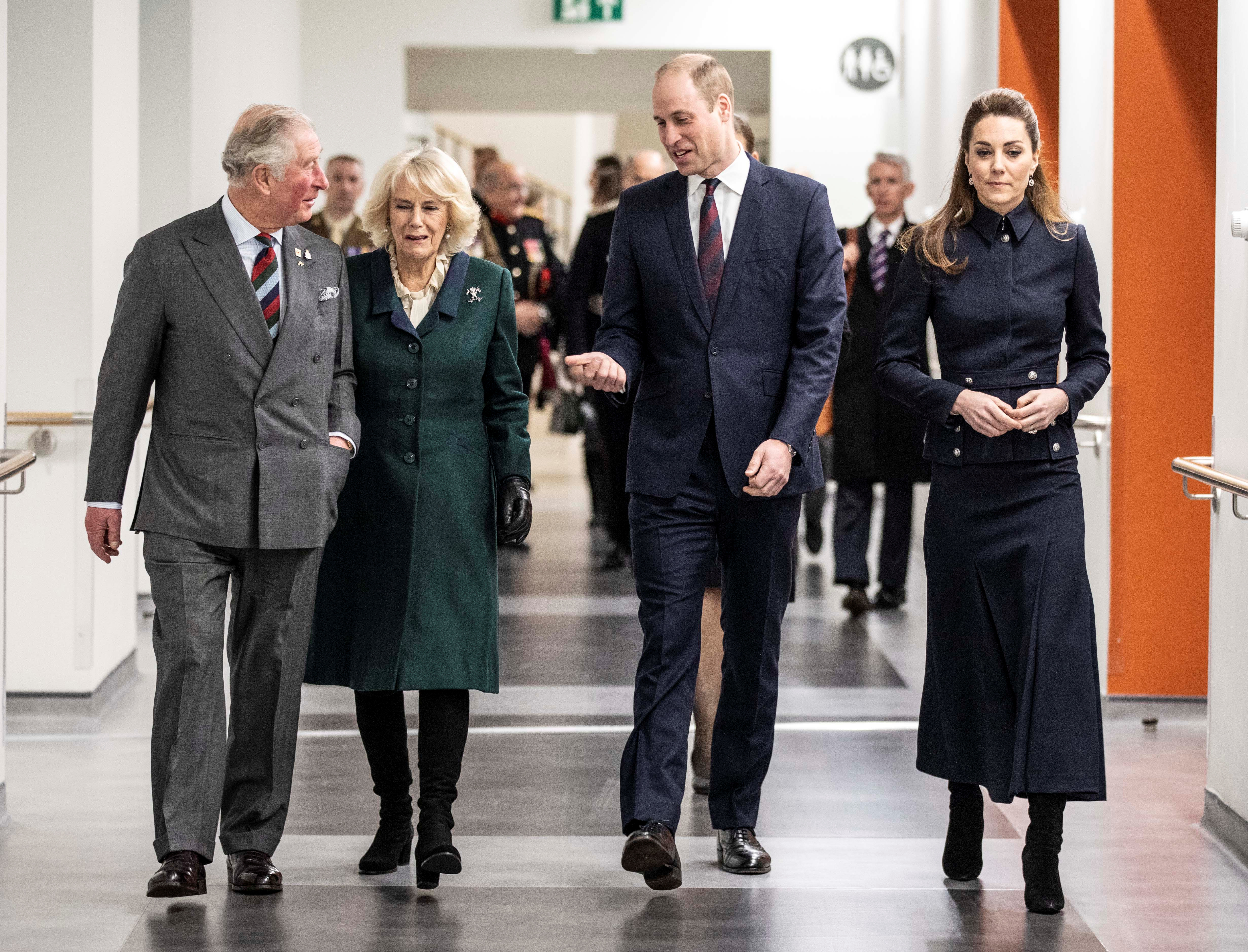 Los duques de Cambridge con el príncipe Carlos y Camilla Parker-Bowles