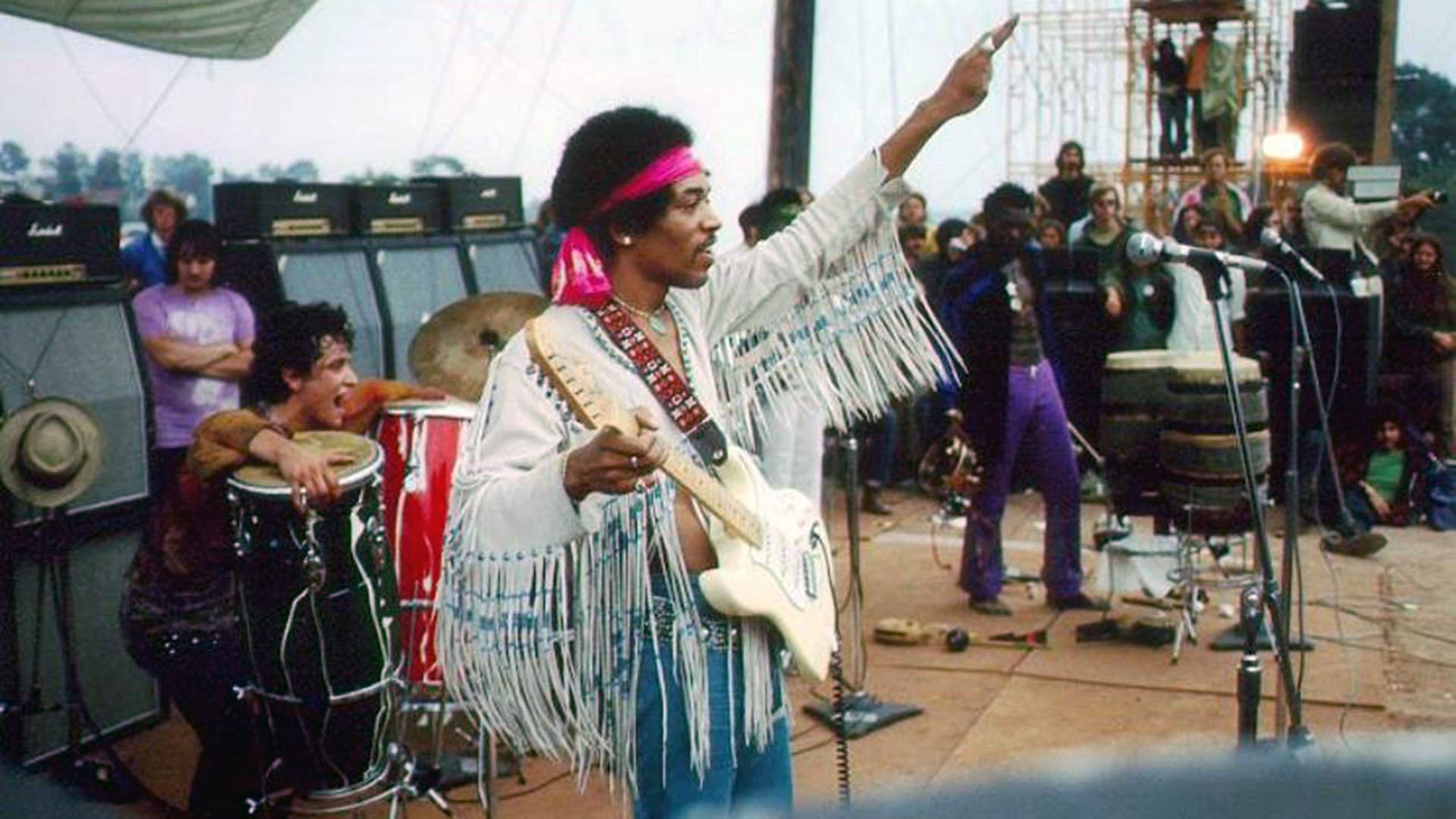 Jimi Hendrix fue uno de las estrellas que tocó en Woodstock