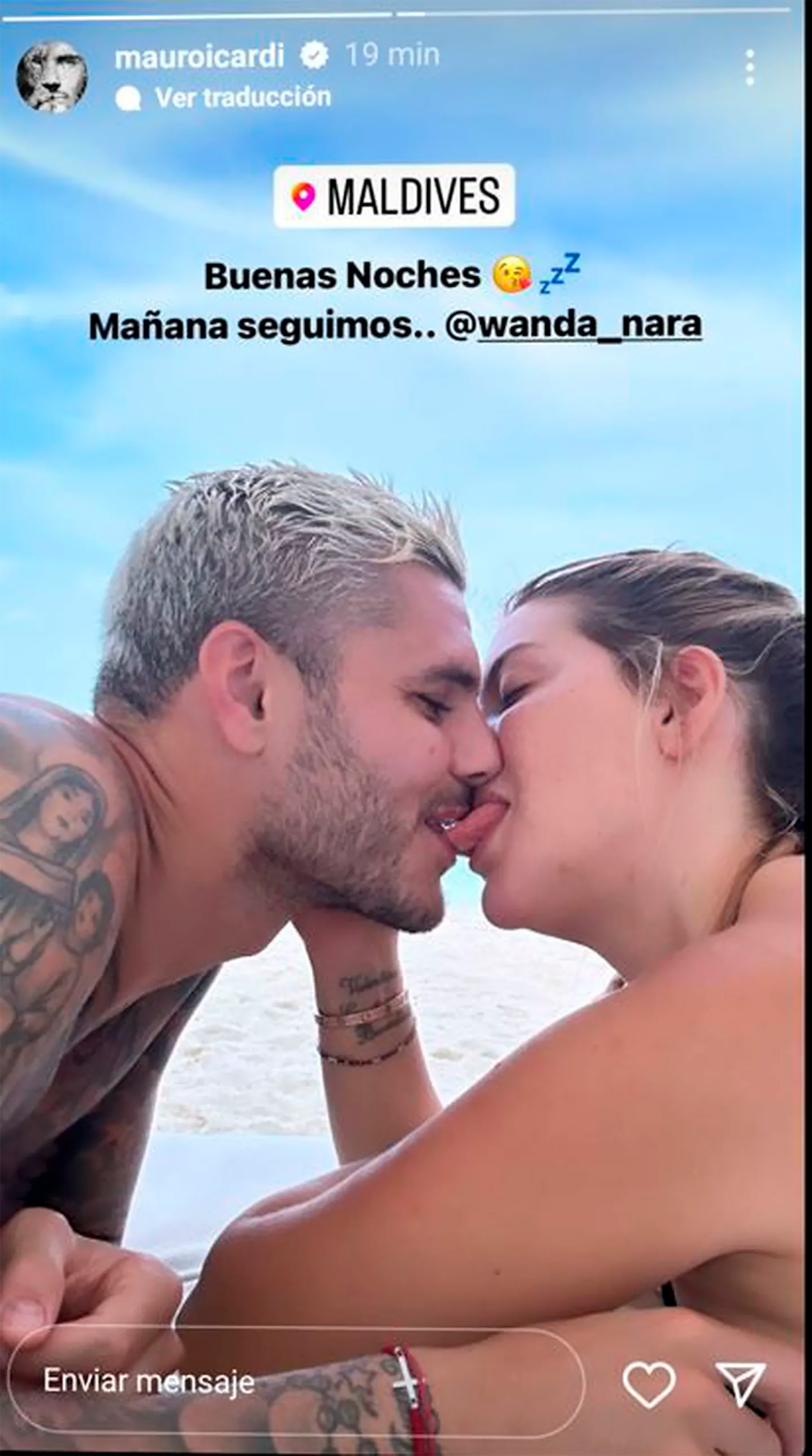 Una de las publicaciones de Mauro Icardi que molestó a Wanda Nara (Instagram)