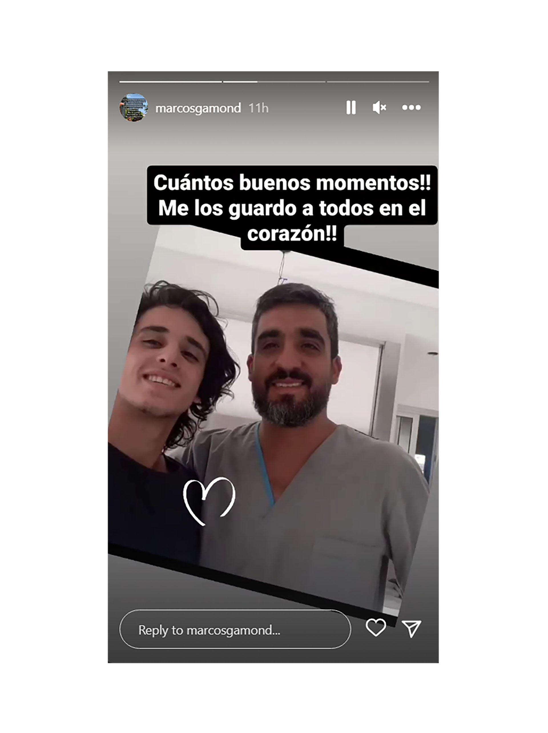 Marcos Gamond se despidió de su hermano Benjamín a través de Instagram. 