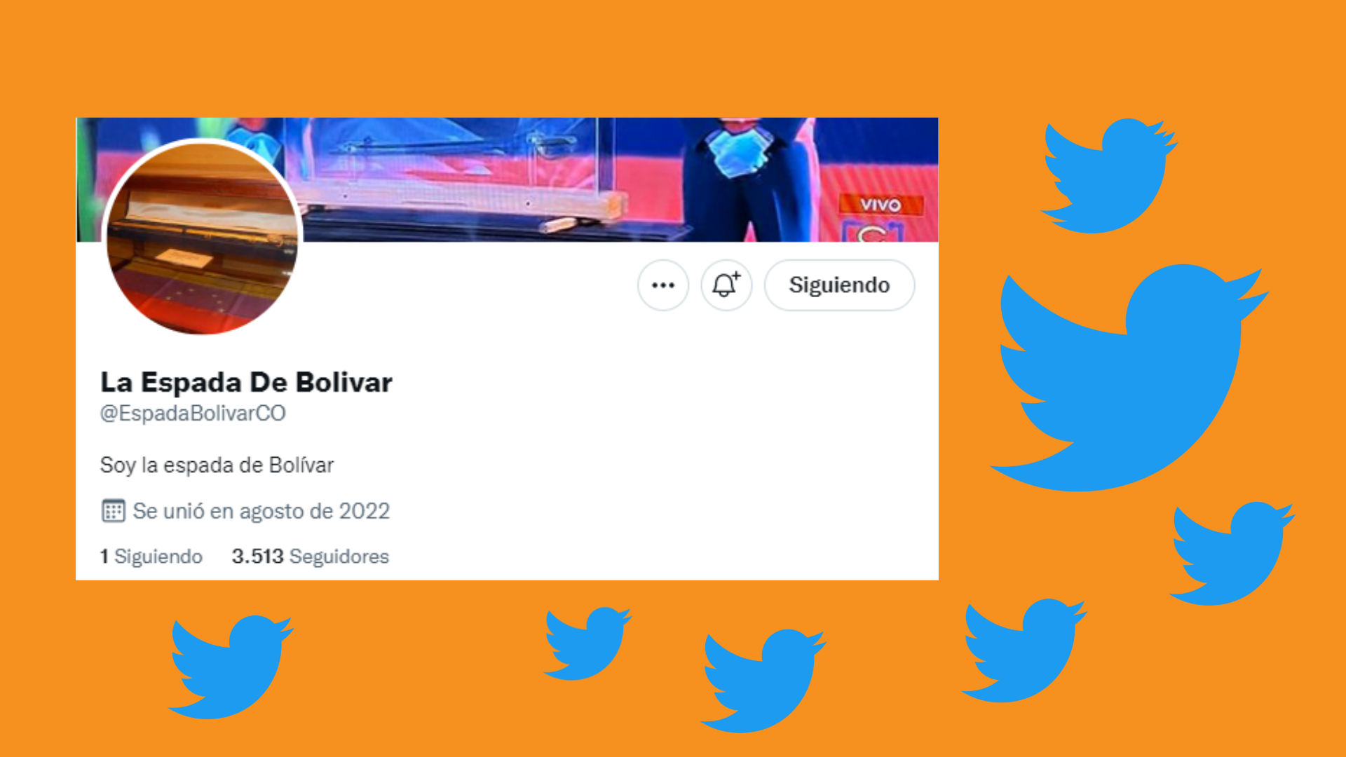 La espada de Bolívar ya tiene cuenta en Twitter