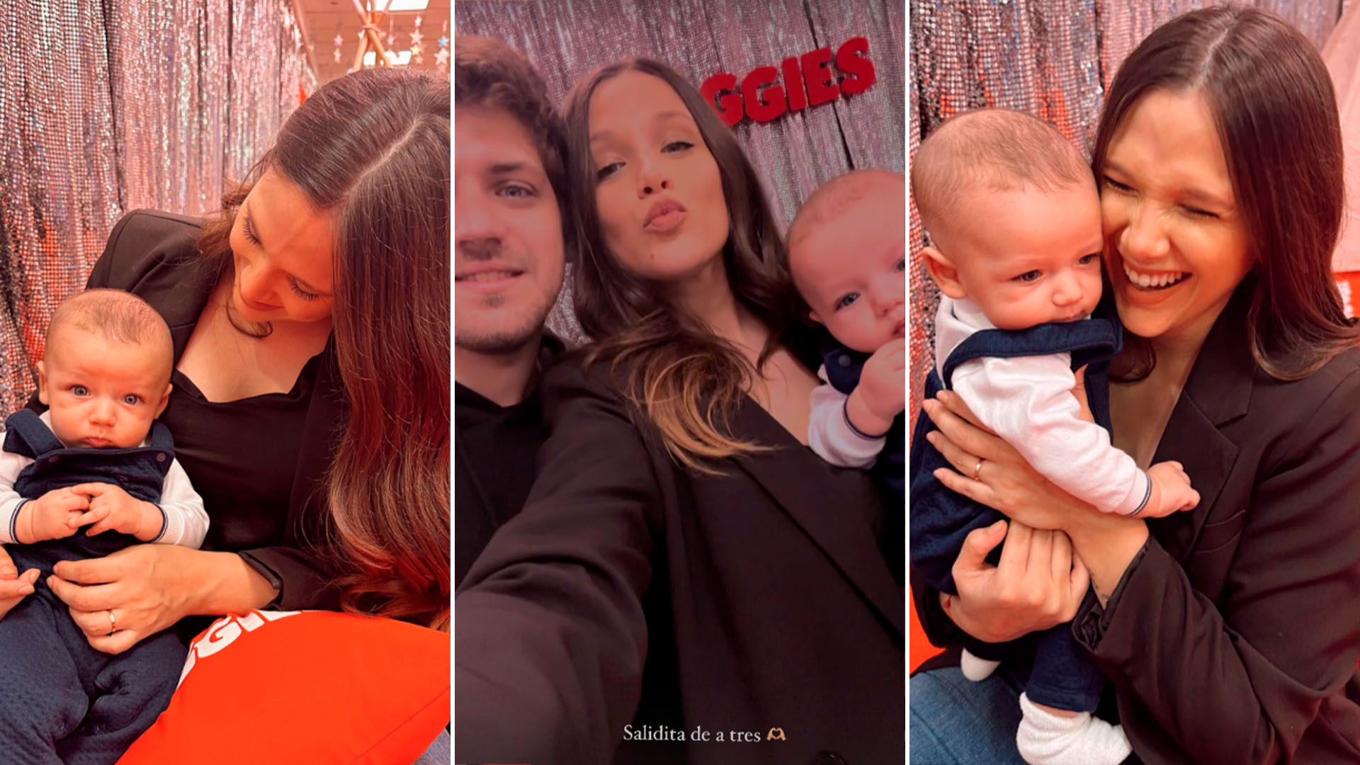 Barbie Vélez fue por primera vez a un evento con su bebé Salvador y Lucas Rodríguez: “Salidita de a tres”