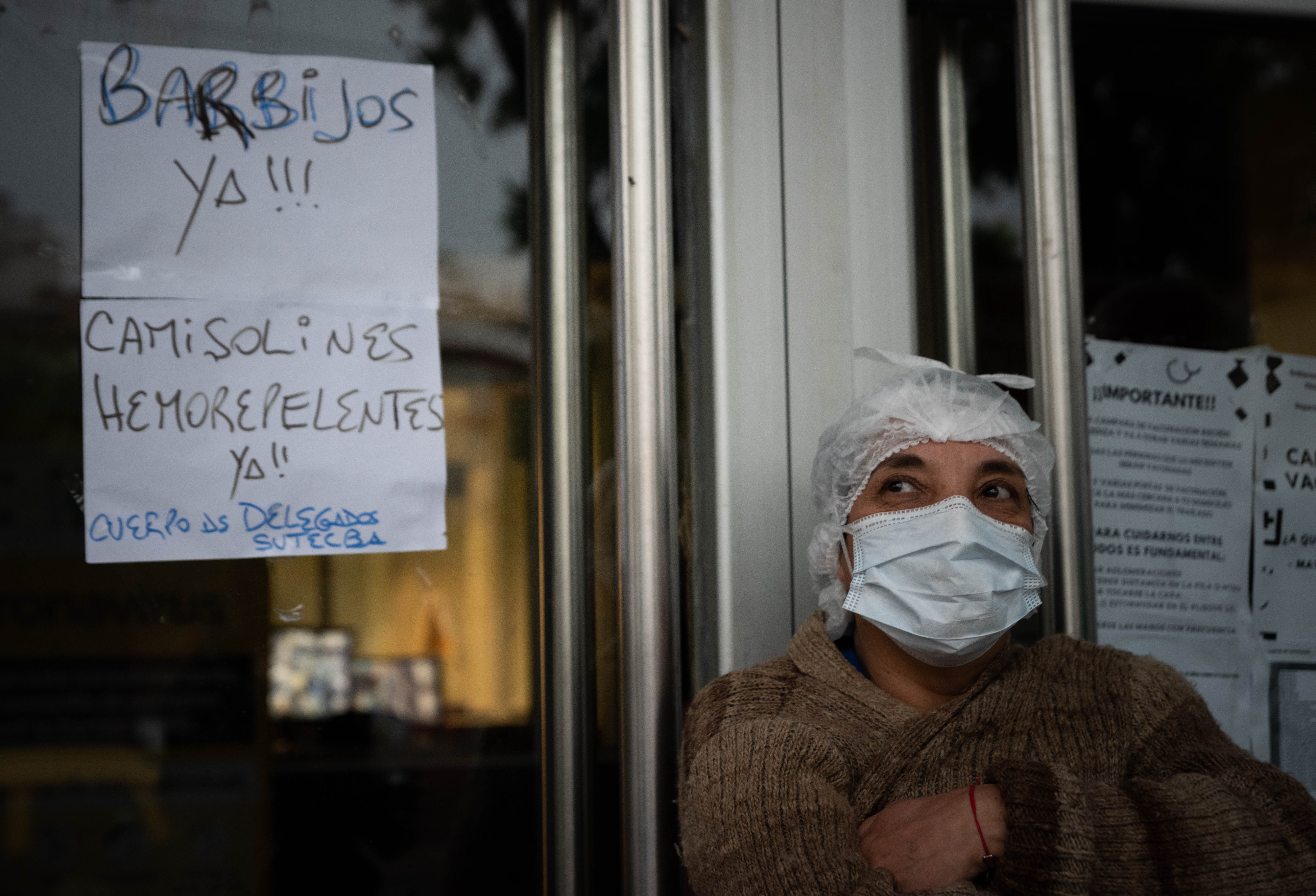 Una protesta de médicos por falta de equipo de protección en Buenos Aires, Argentina (Franco Fafasuli)