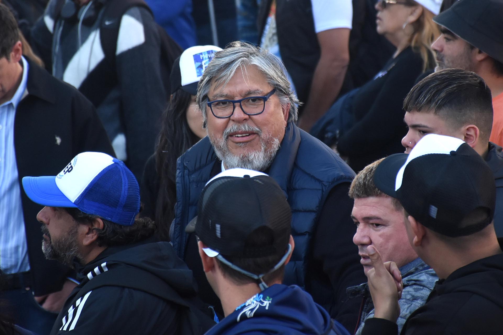 Fernando "Chino" Navarro, durante la movilización del Día del Trabajador que realizaron las organizaciones sociales (Foto: Nicolás Stulberg)