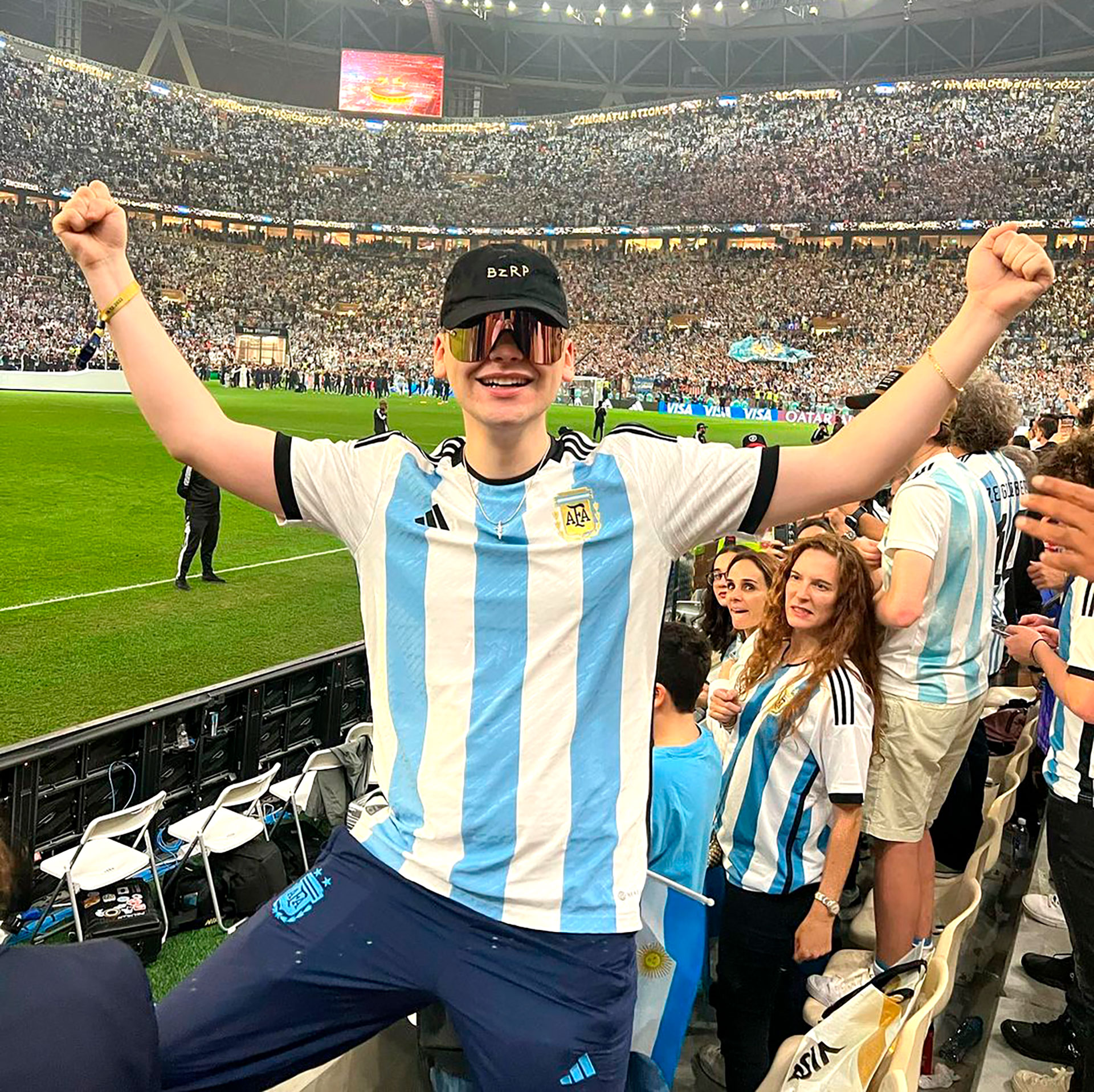 Bizarrap presenció el último Mundial de Qatar logrado por Argentina