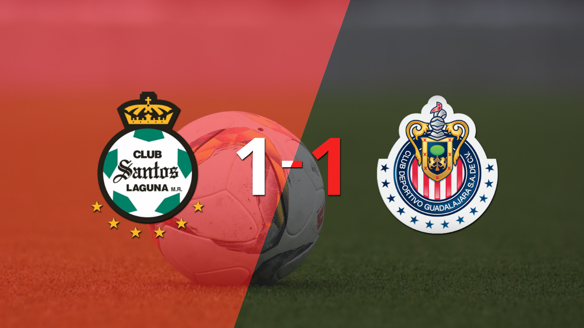 Santos Laguna y Chivas se repartieron los puntos en un 1 a 1