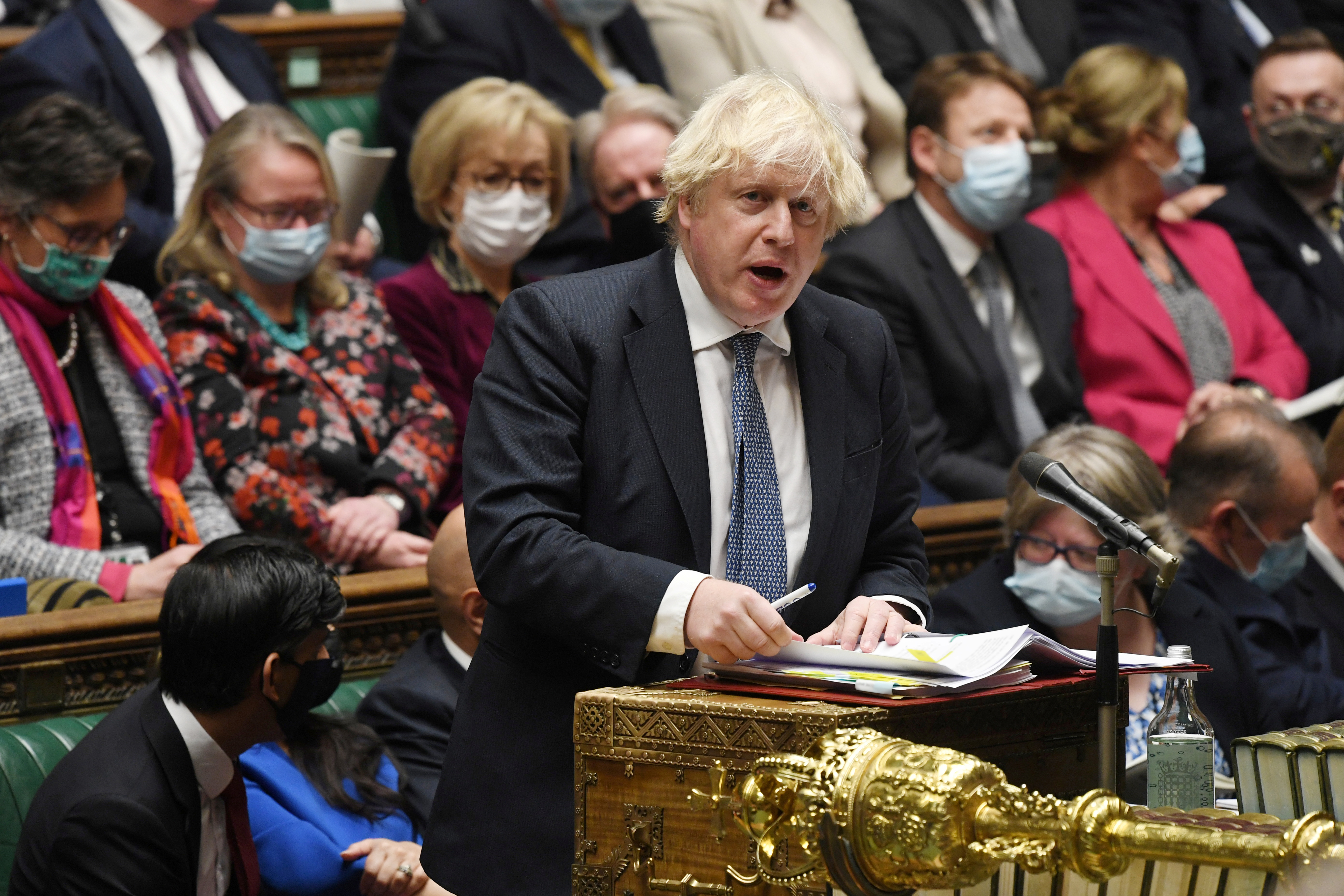 Boris Johnson en el parlamento (Reuters)