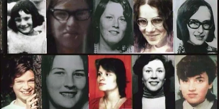 Parte de las víctimas del matrimonio. A muchas de las mujeres asesinadas jamás se las reconoció