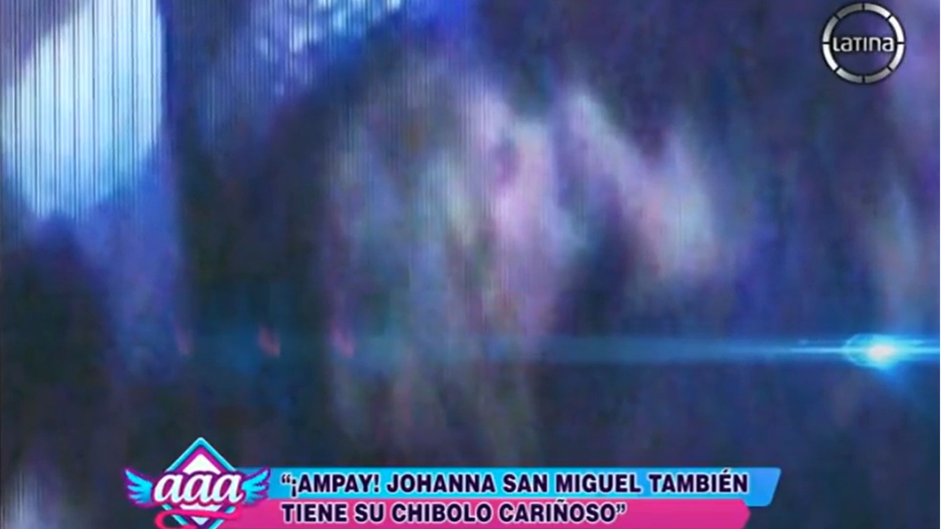 Johanna San Miguel and Stefano Salvini were caught kissing in a Miraflores nightclub.  (Latin TV)