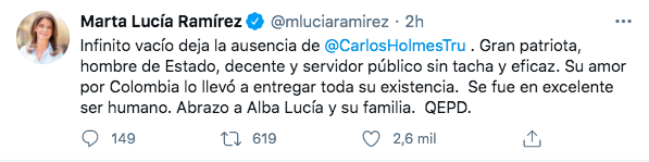 Trino de Marta Lucía Ramírez.
