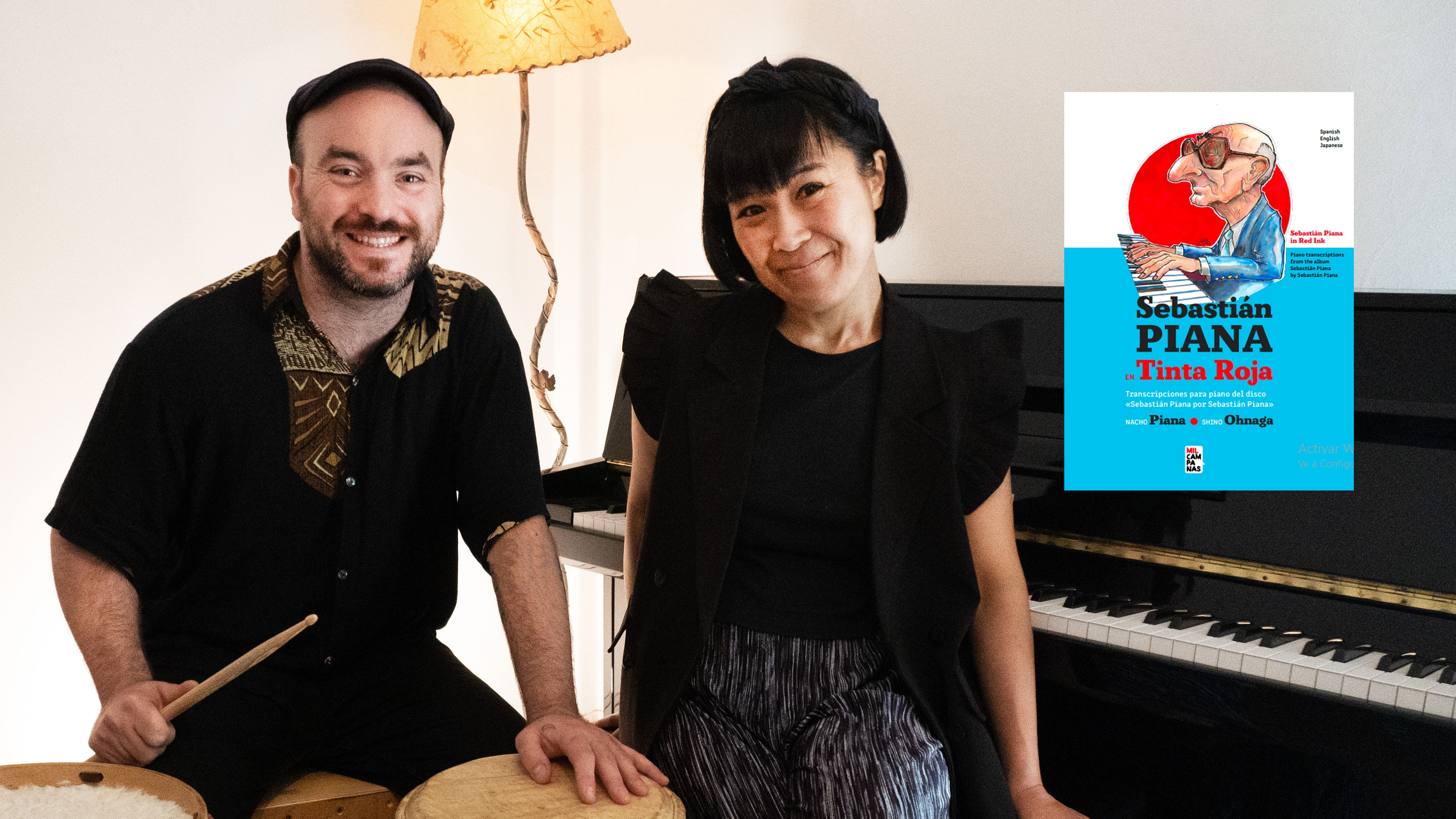Nacho Piana y Shino Ohnaga editaron "Sebastián Piana en Tinta Roja", donde recuperan 12 obras en las que sobresale la influencia “negra” en el tango (Télam)