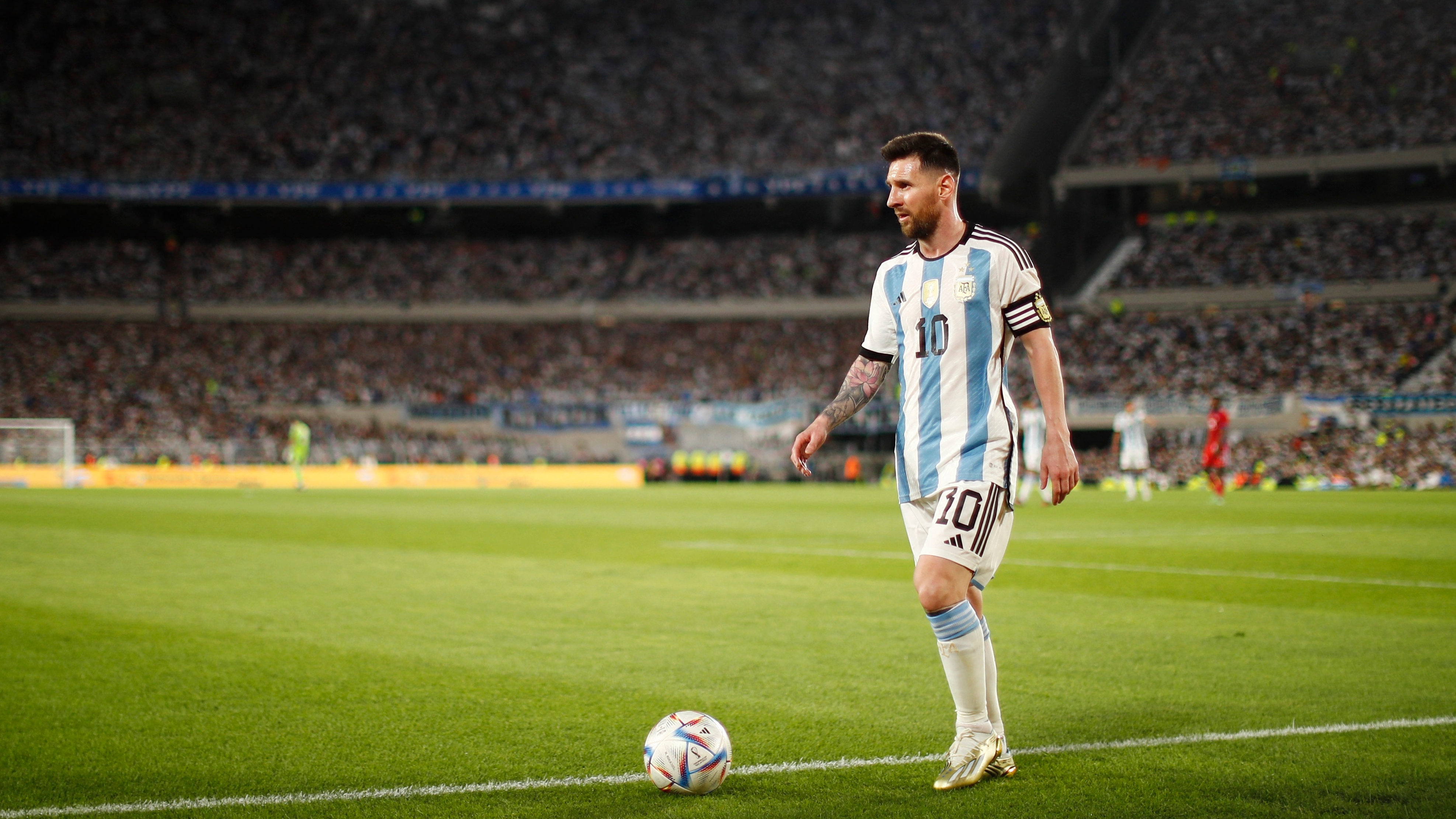 Soccer Football - International Friendly - Argentina v Panama - Estadio Monumental, Buenos Aires, Argentina - March 23, 2023 Argentina's Lionel Messi during the match REUTERS/Agustin Marcarian