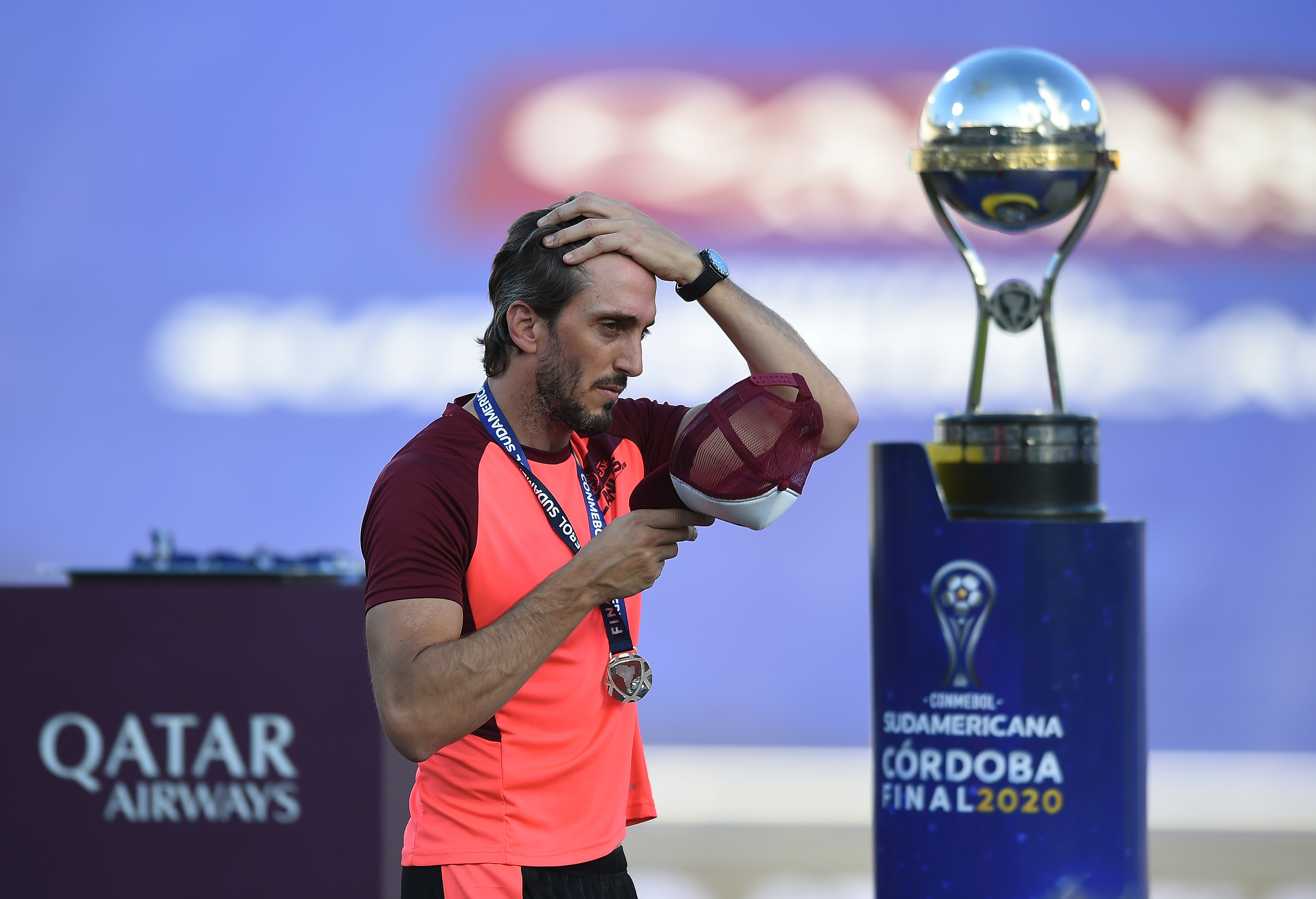 Zubeldía, en su etapa como DT de Lanús. Hoy conduce la Liga de Quito  (REUTERS/Marcelo Endelli)