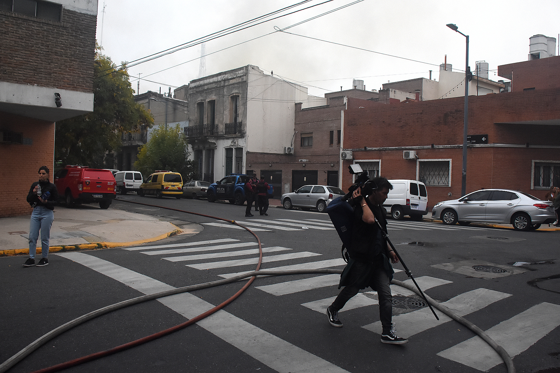 El drama otra vez en la misma manzana donde ocurrió la tragedia en 2014 (Nicolás Stulberg)