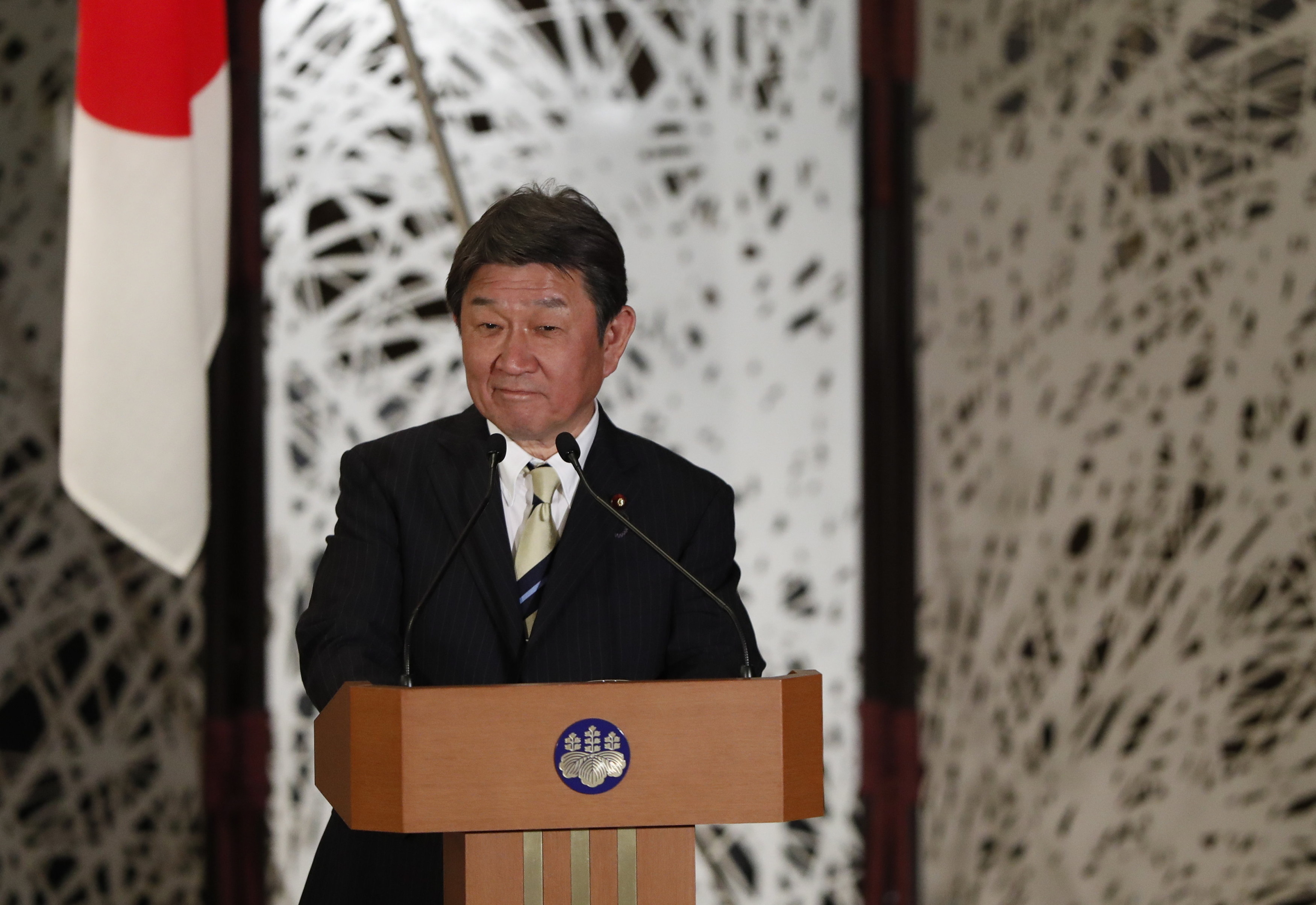 En la imagen, el ministro de Asuntos Exteriores de Japón, Toshimitsu Motegi. EFE/Issei Kato/Archivo
