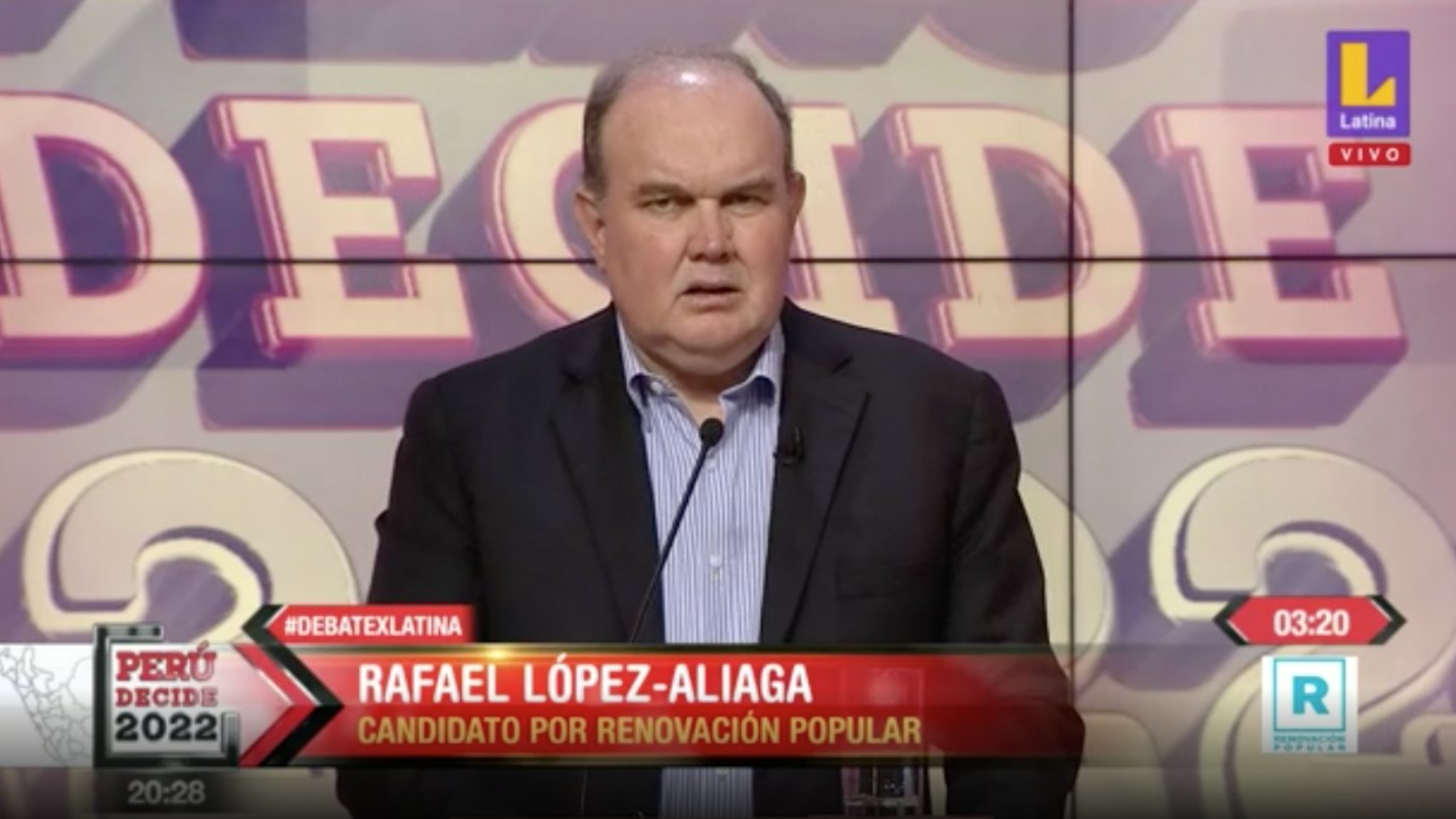 Rafael López Aliaga, candidato a la alcaldía de Lima por Renovación Popular.