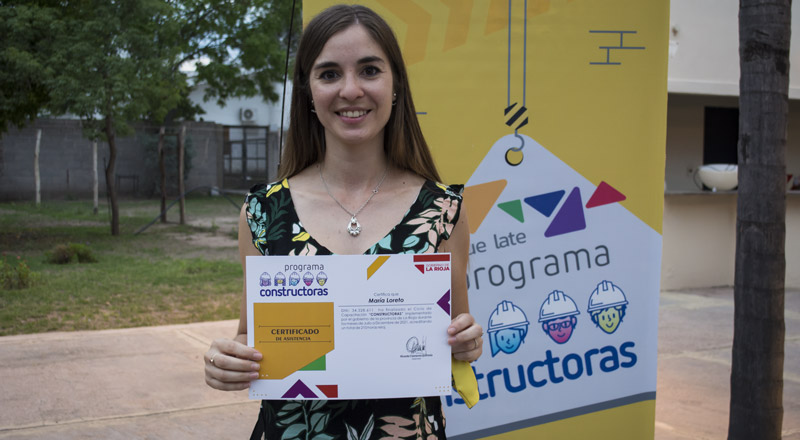 “Estamos pensando conformar una cooperativa, un emprendimiento de mujeres sin excluir a los hombres”, cuenta María De la Vega, una de las primeras veinte egresadas de Constructoras. (Imagen: gentileza María De la Vega)