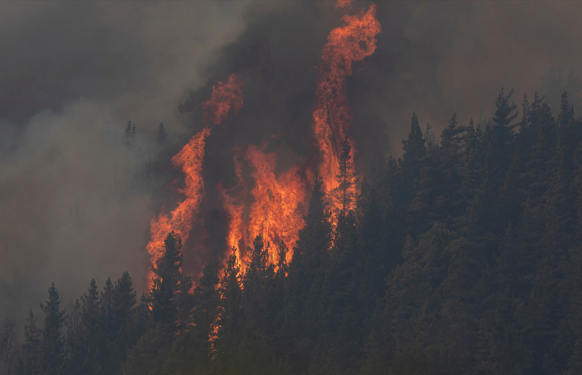 Continúa la lucha contra los incendios forestales en Chubut y anticipan un nuevo frente de tormenta en la zona