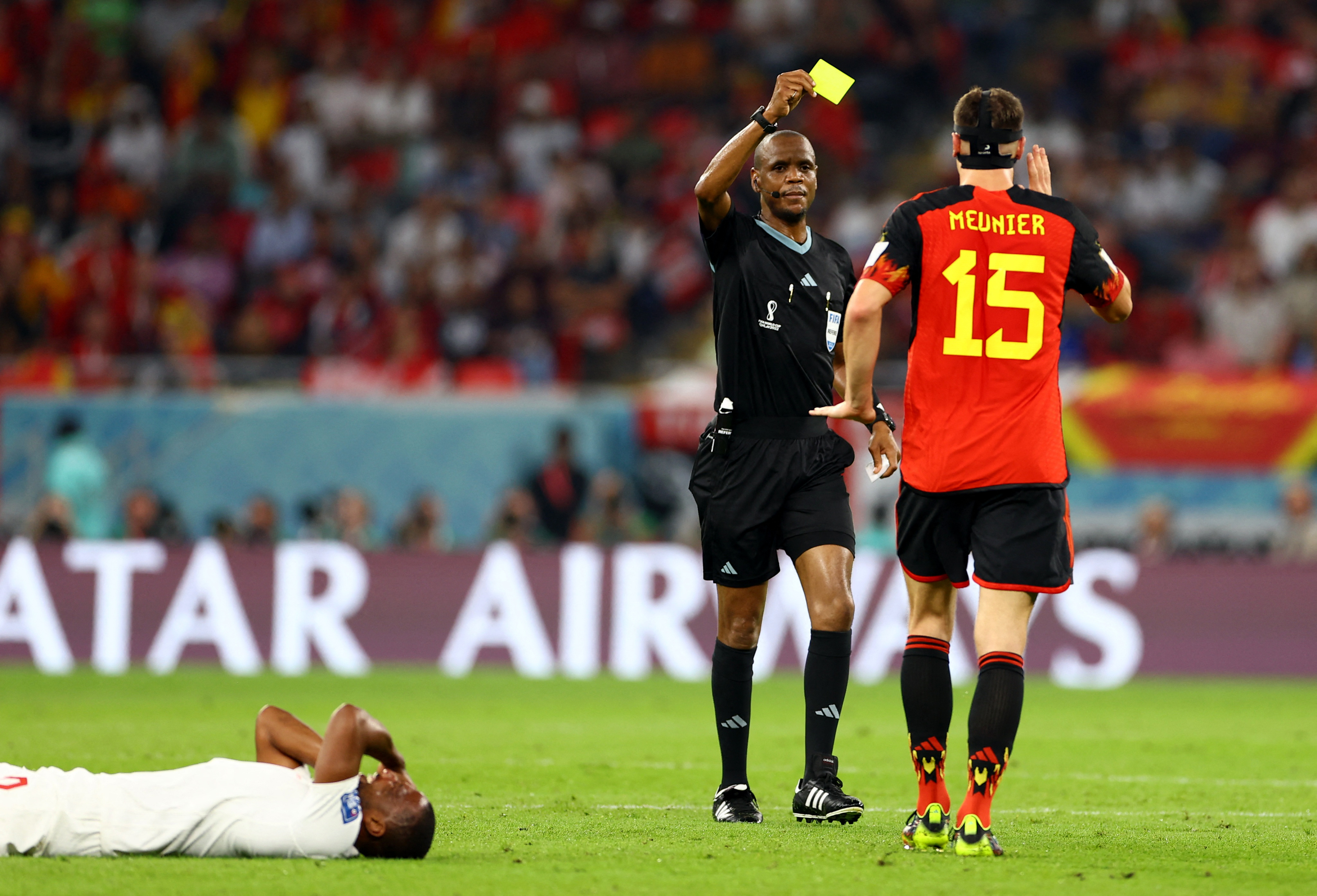 Thomas Meunier fue amonestado en Bélgica (REUTERS/Siphiwe Sibeko)